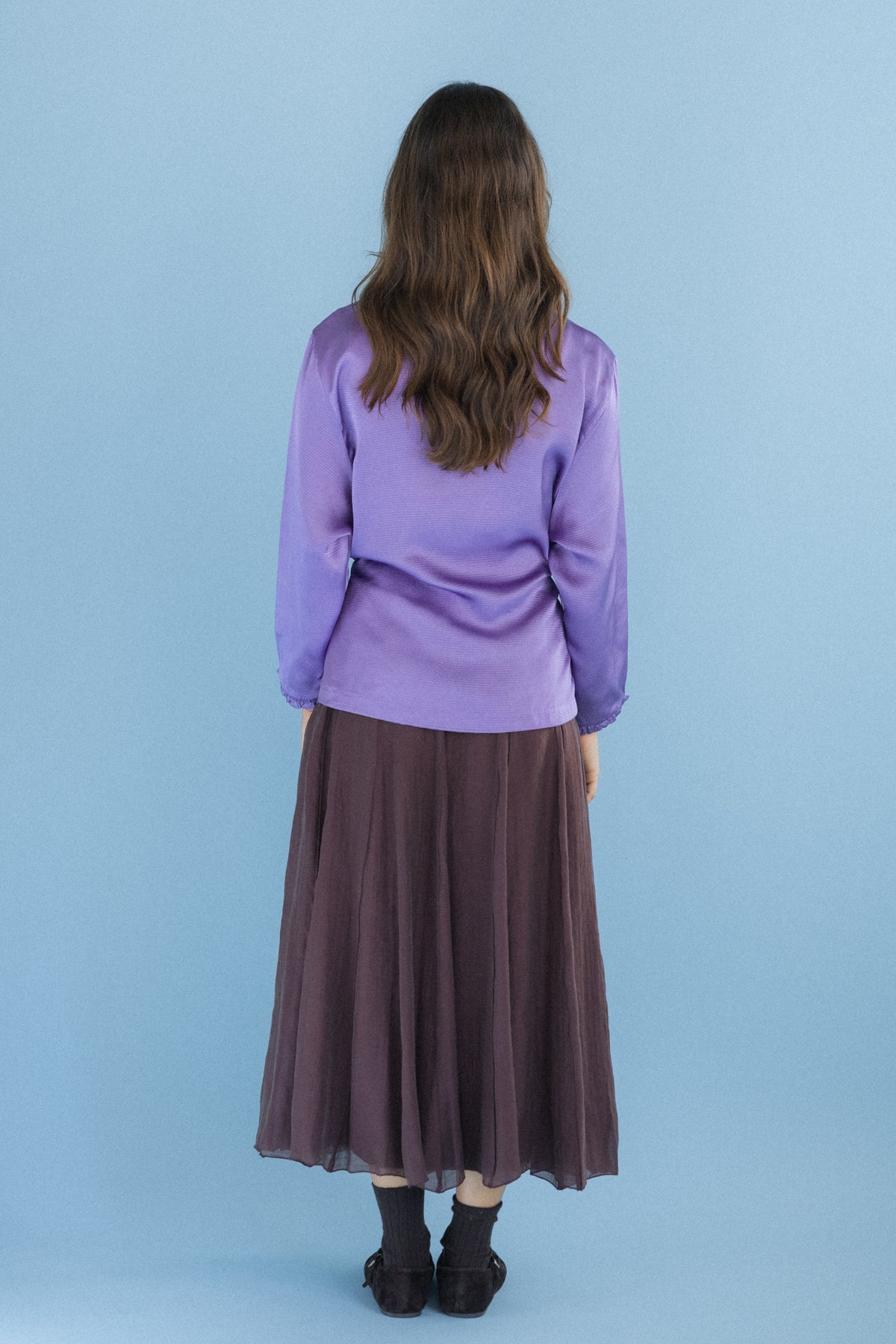 Camisa com Folho Roxo
