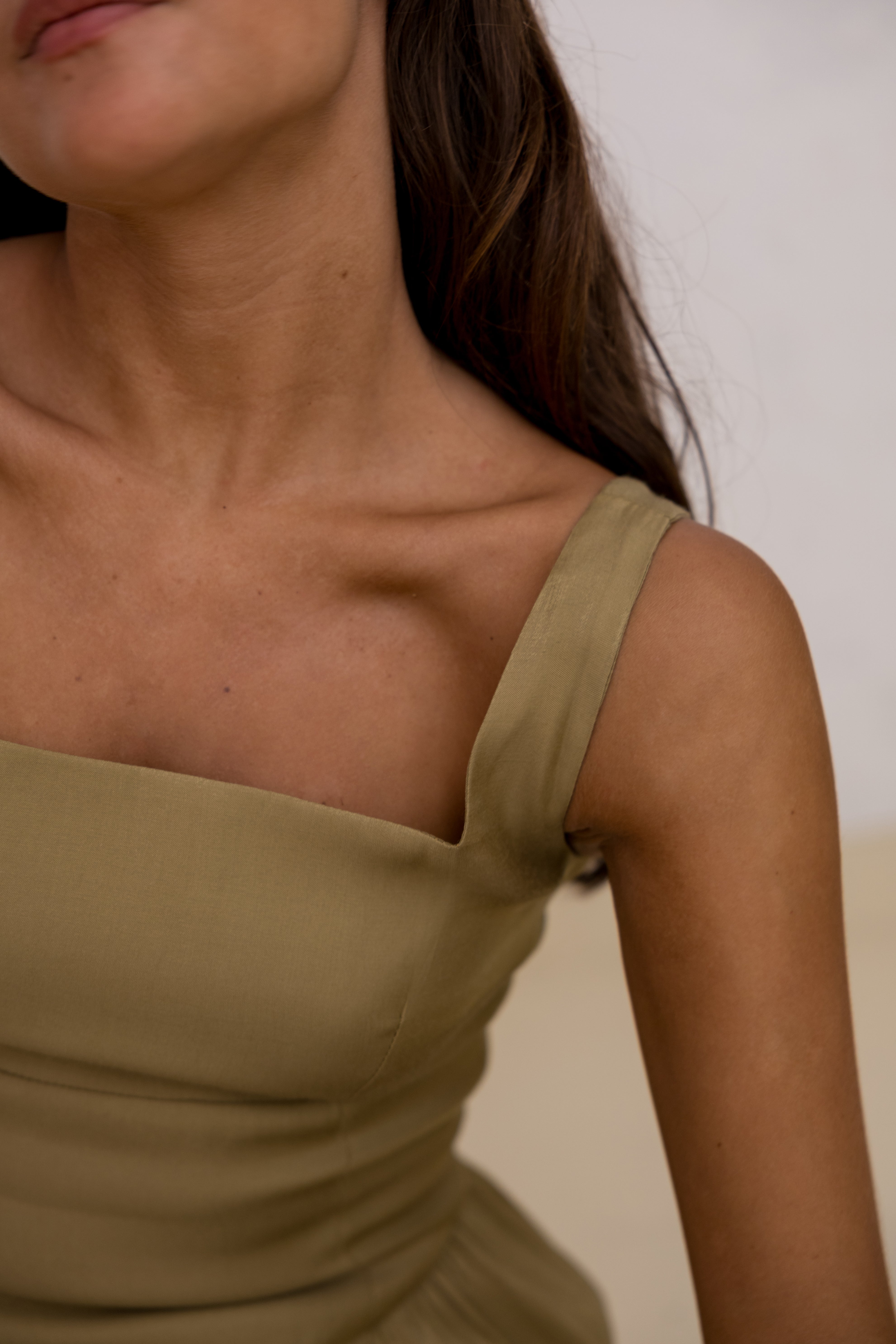 Dress with Bows Ochre Yellow