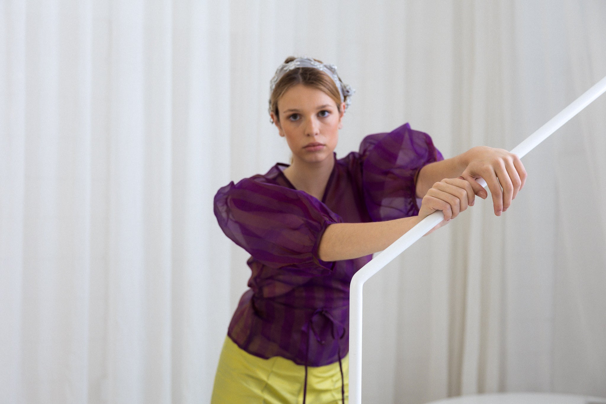 Camisa Bailarina Beringela e Castanho