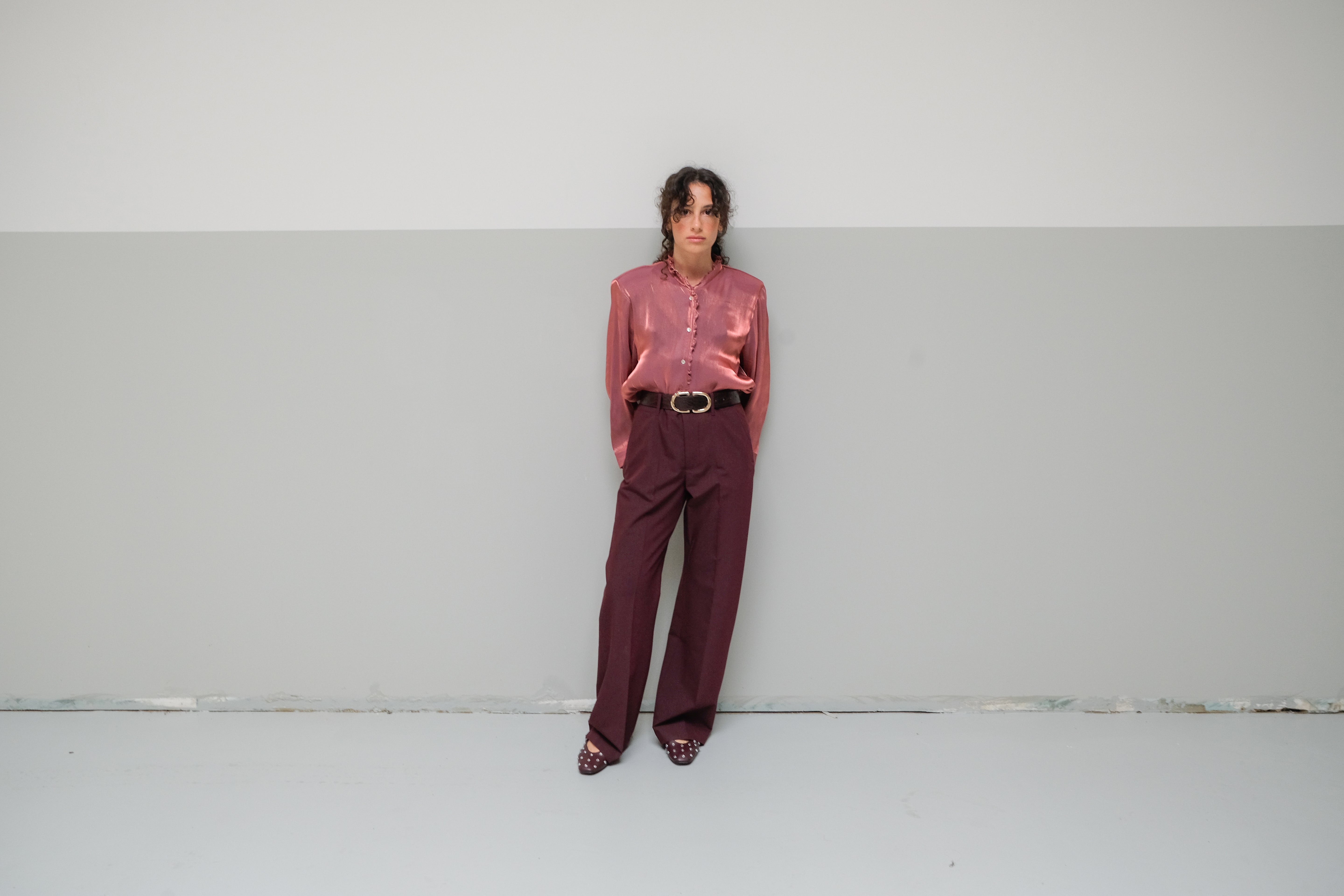 Camisa com Folho Cobre Brilhante