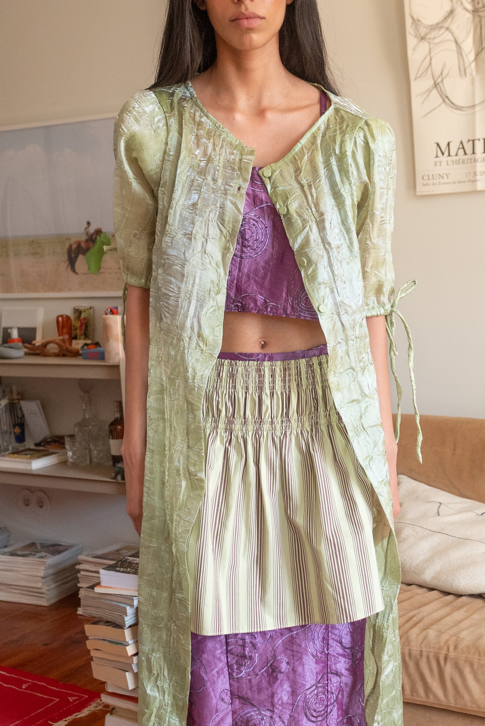 Quimono Organza Verde