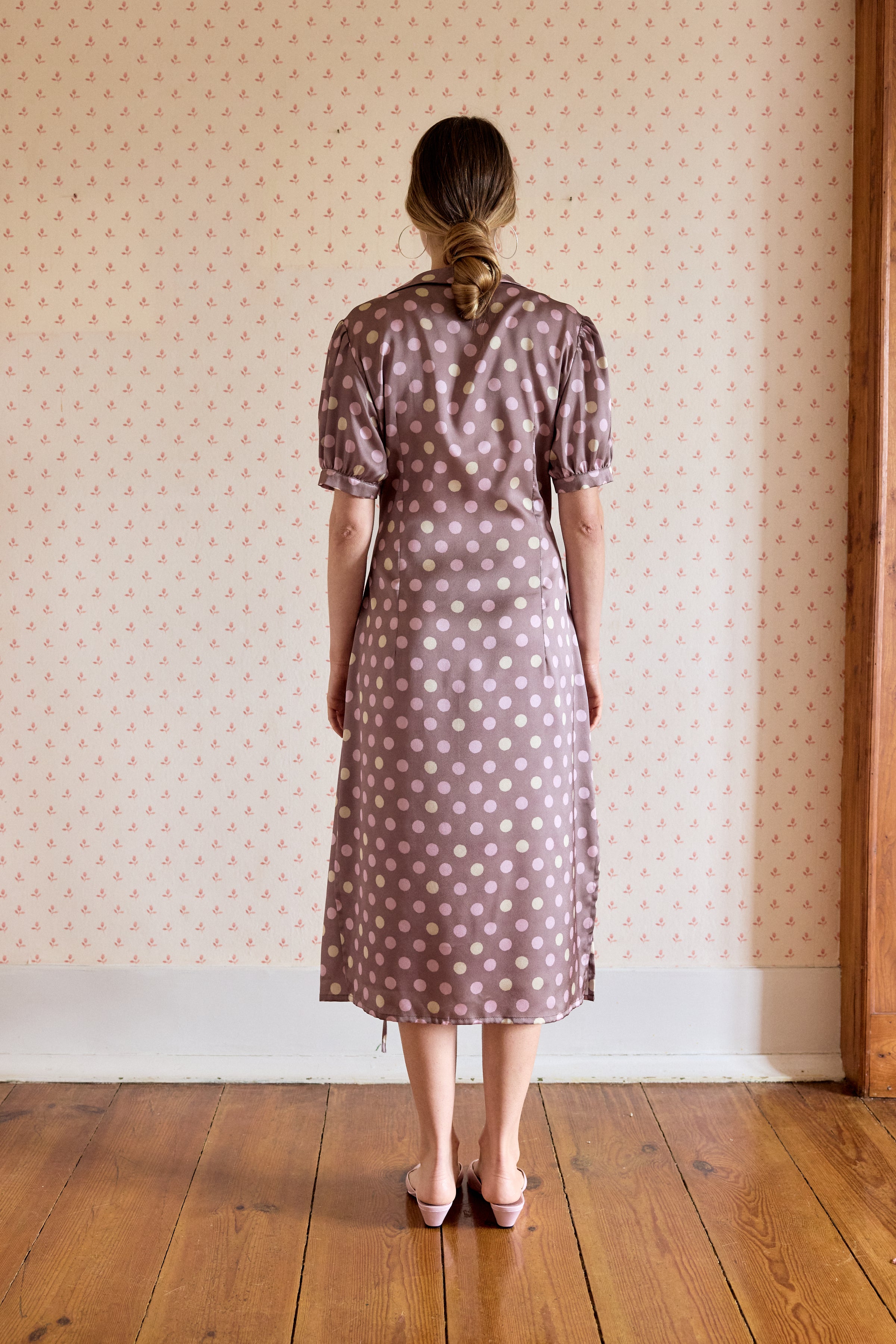 Vestido Cruzado Polka Dots