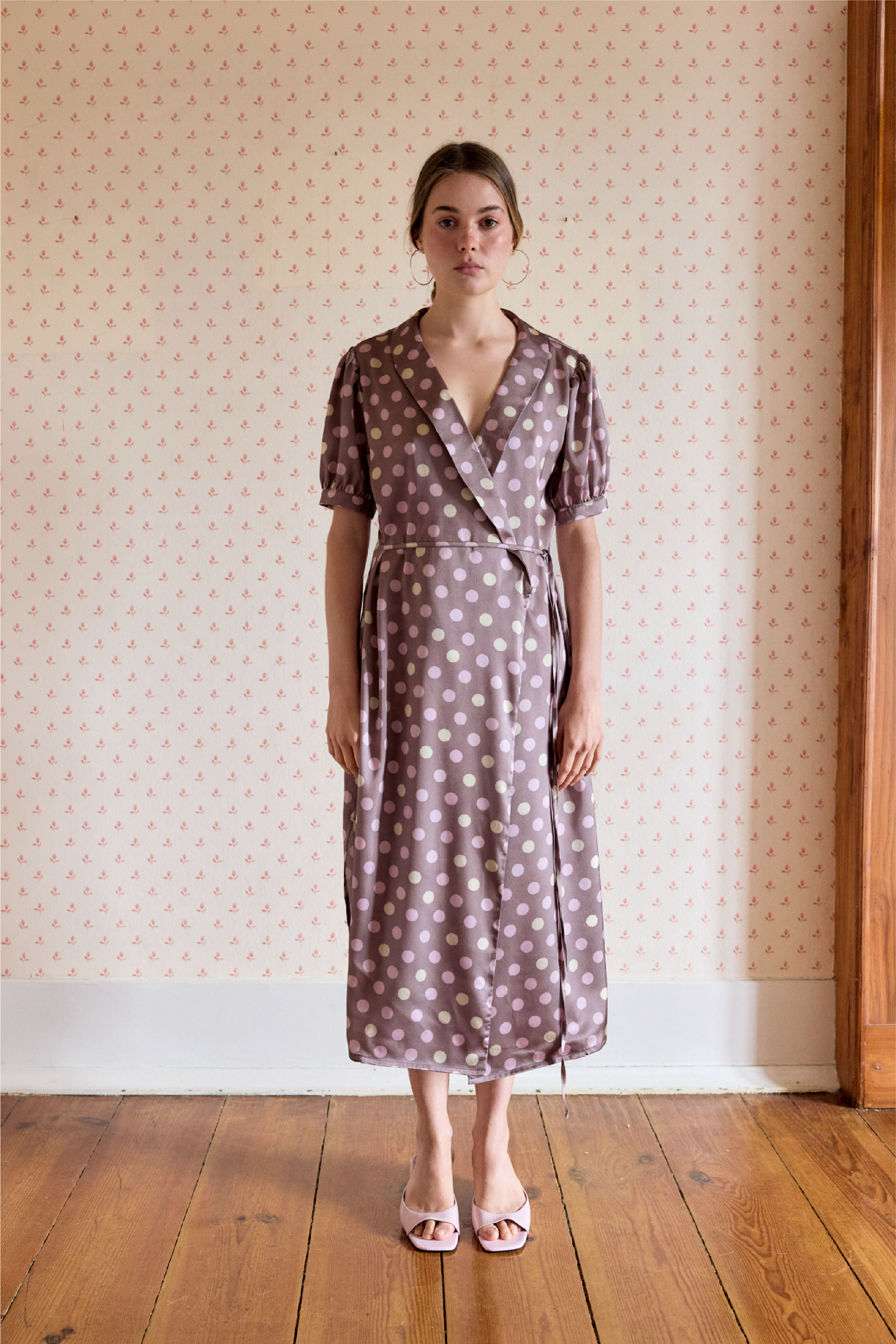 Vestido Cruzado Polka Dots
