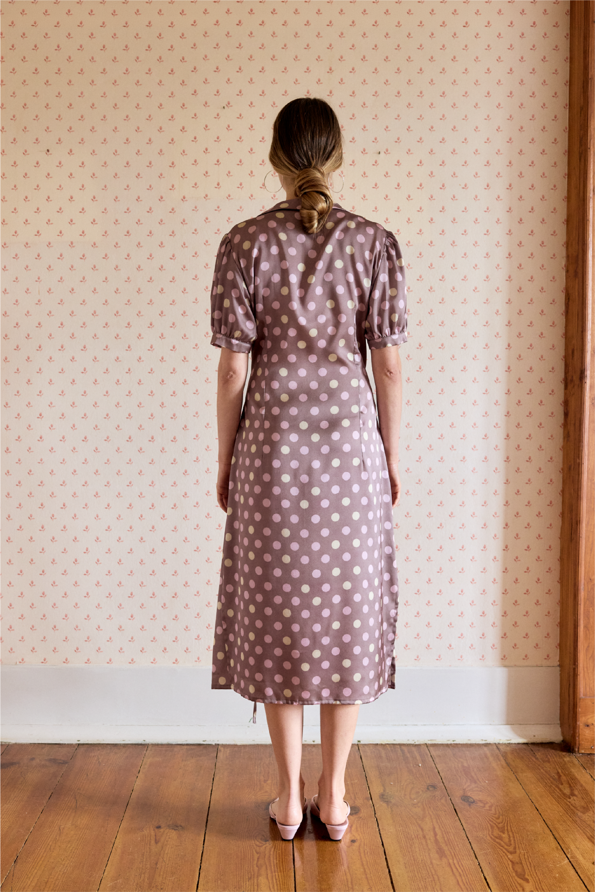 Vestido Cruzado Polka Dots