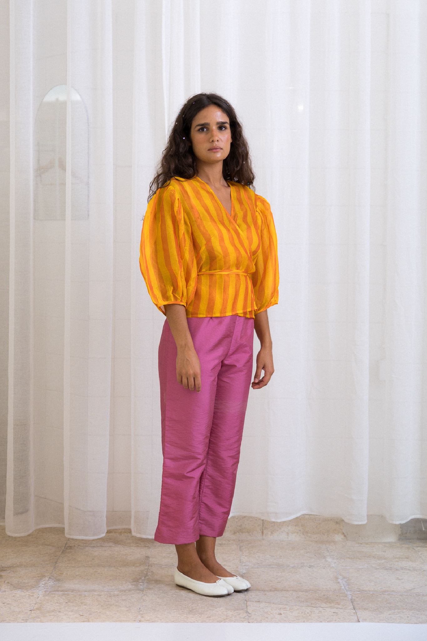 Ballerina Shirt Orange Stripes