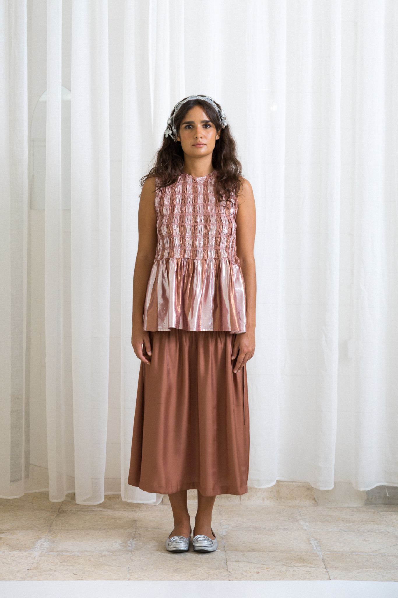 Smocks Top Dusty Pink