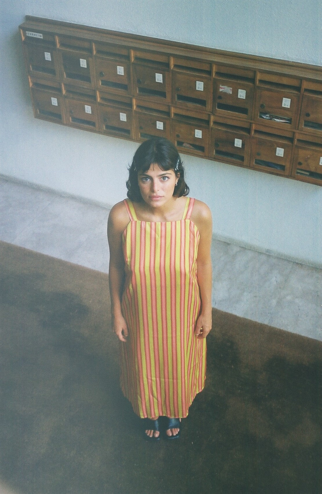 Striped dress without ribbons