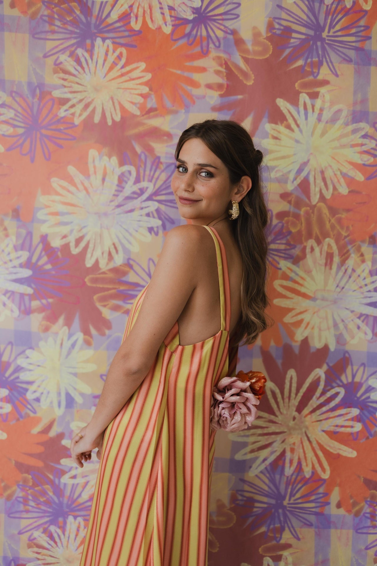 Striped dress without ribbons