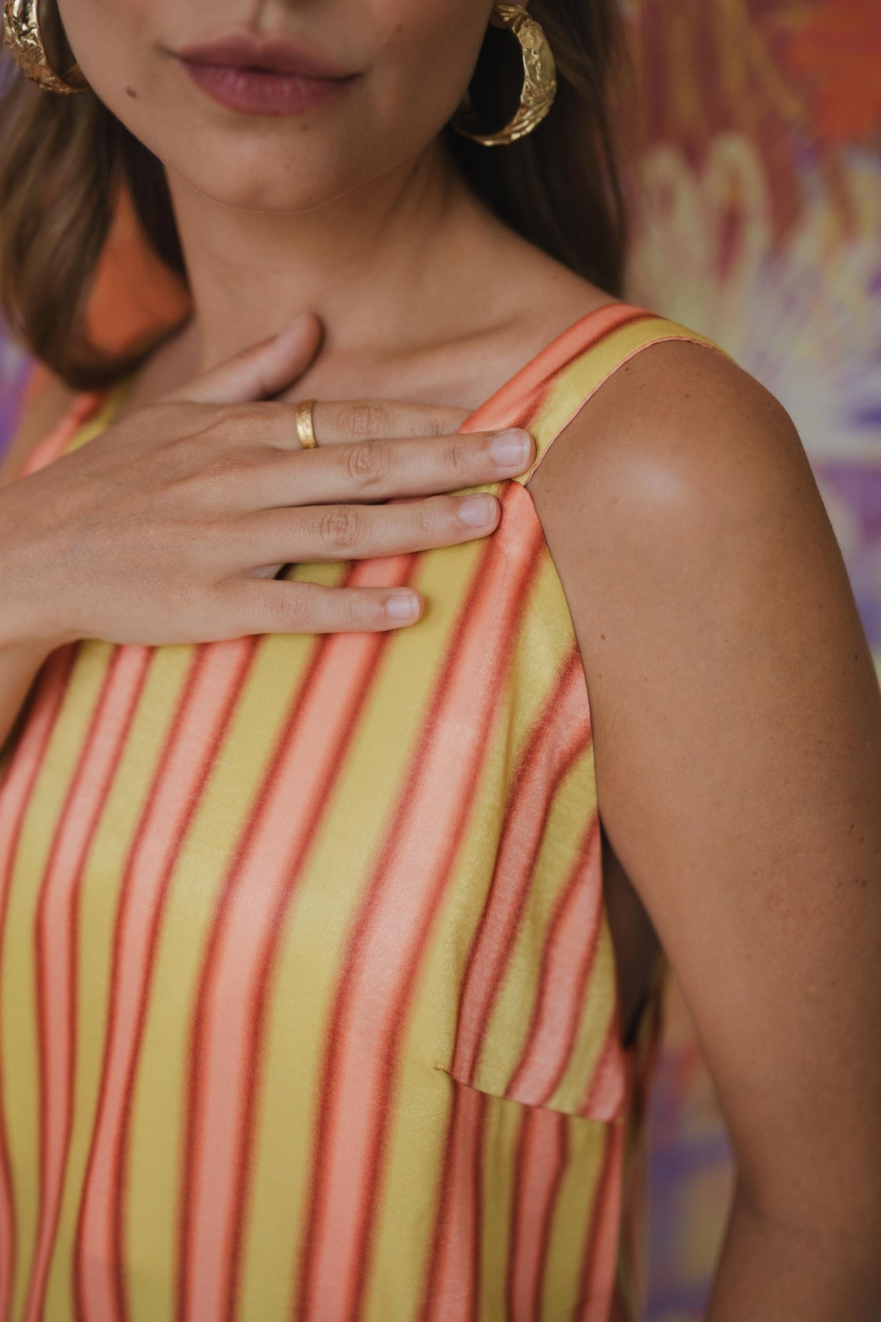 Striped dress without ribbons