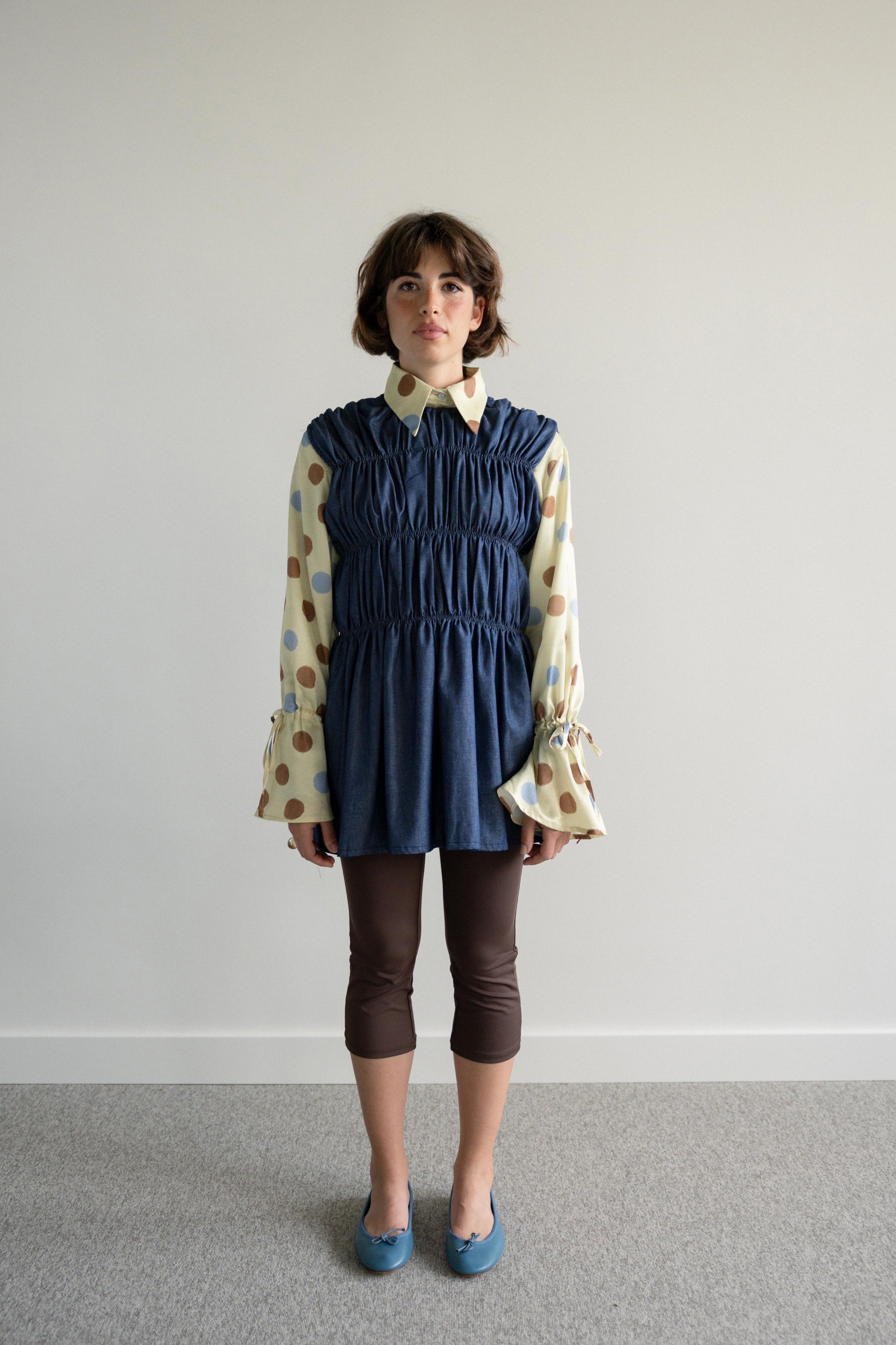 Colete Franzido Comprido Ganga