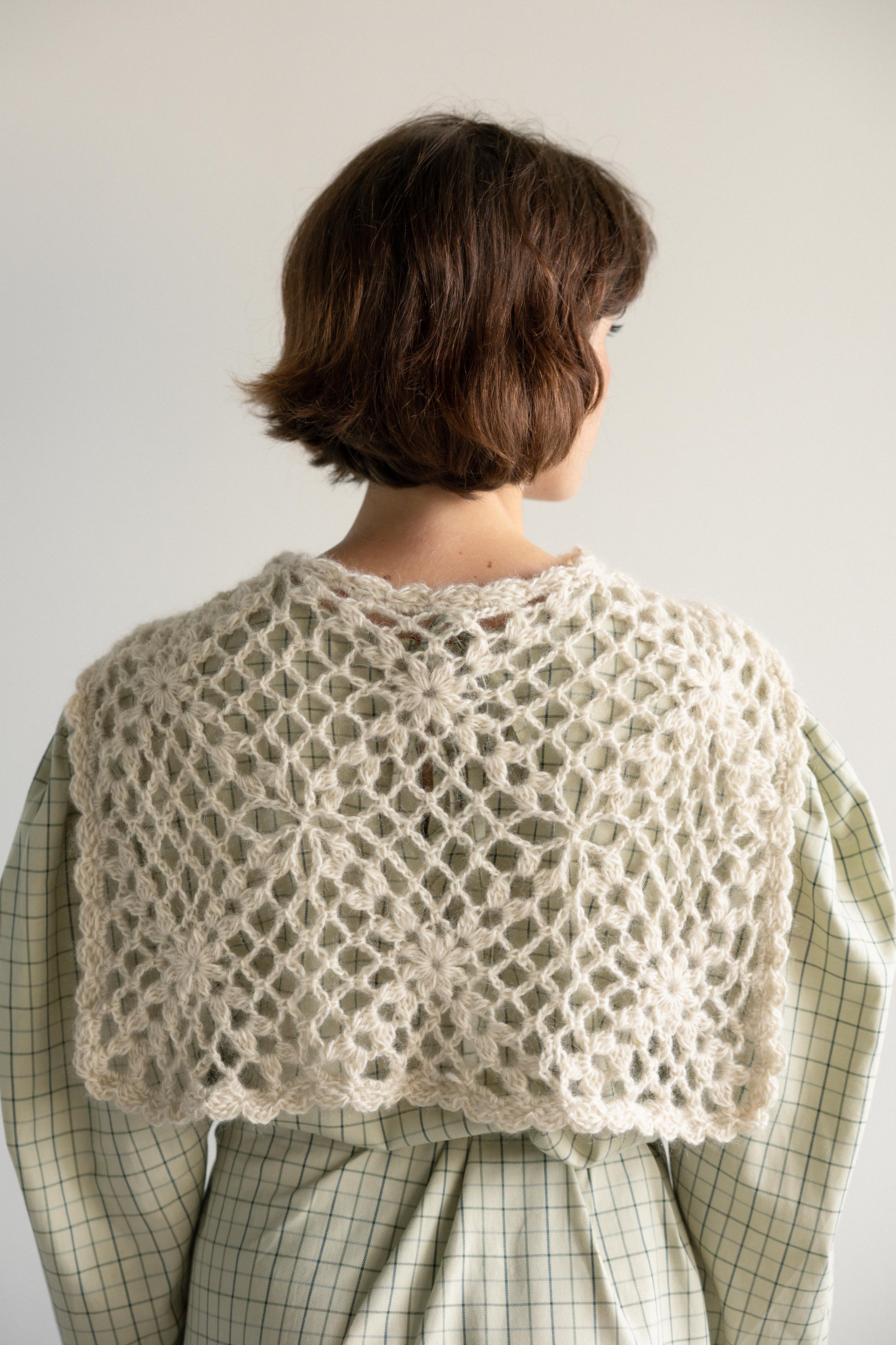 Crochet Collar Off-White
