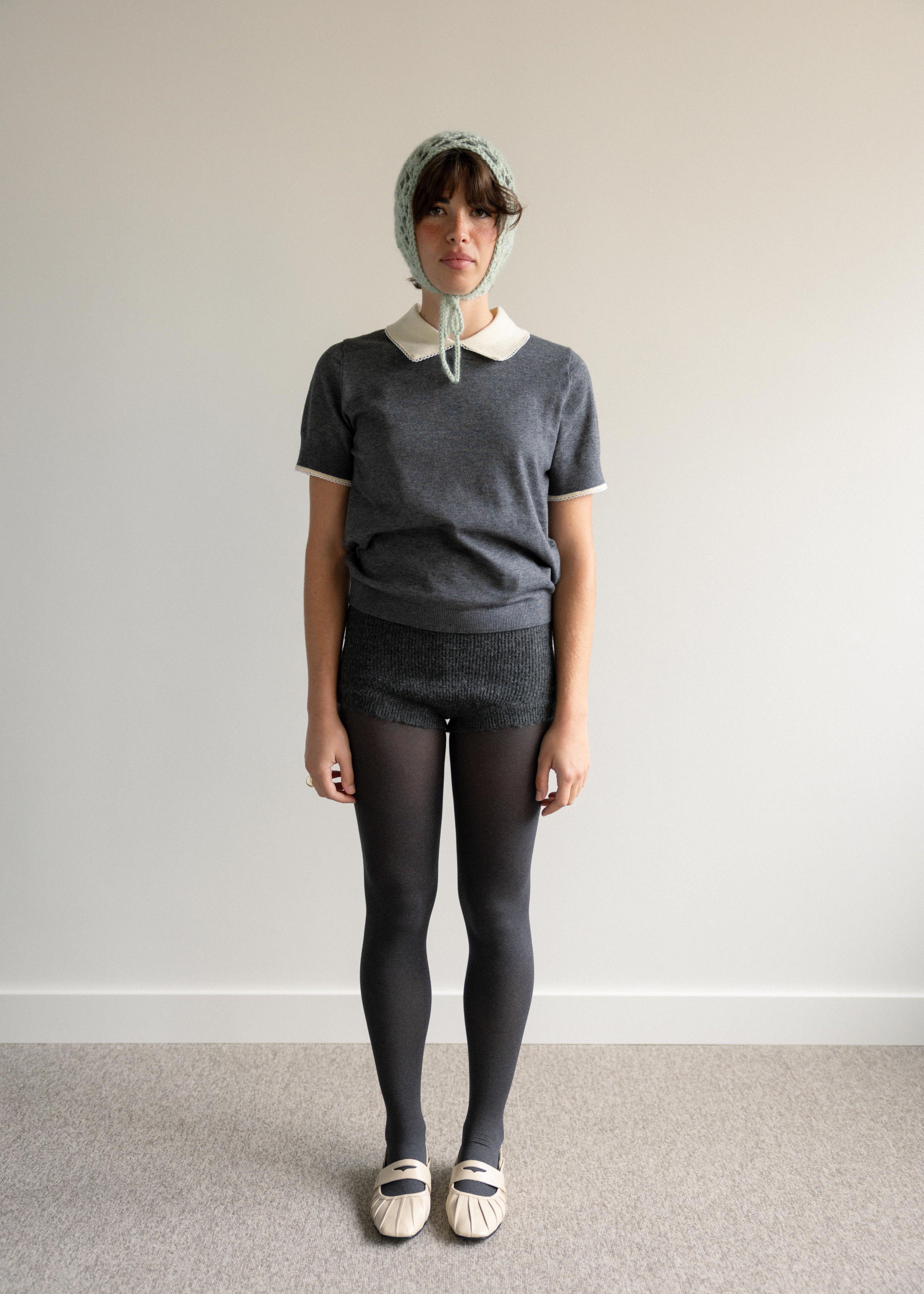 Balaclava de Crochet Verde Água