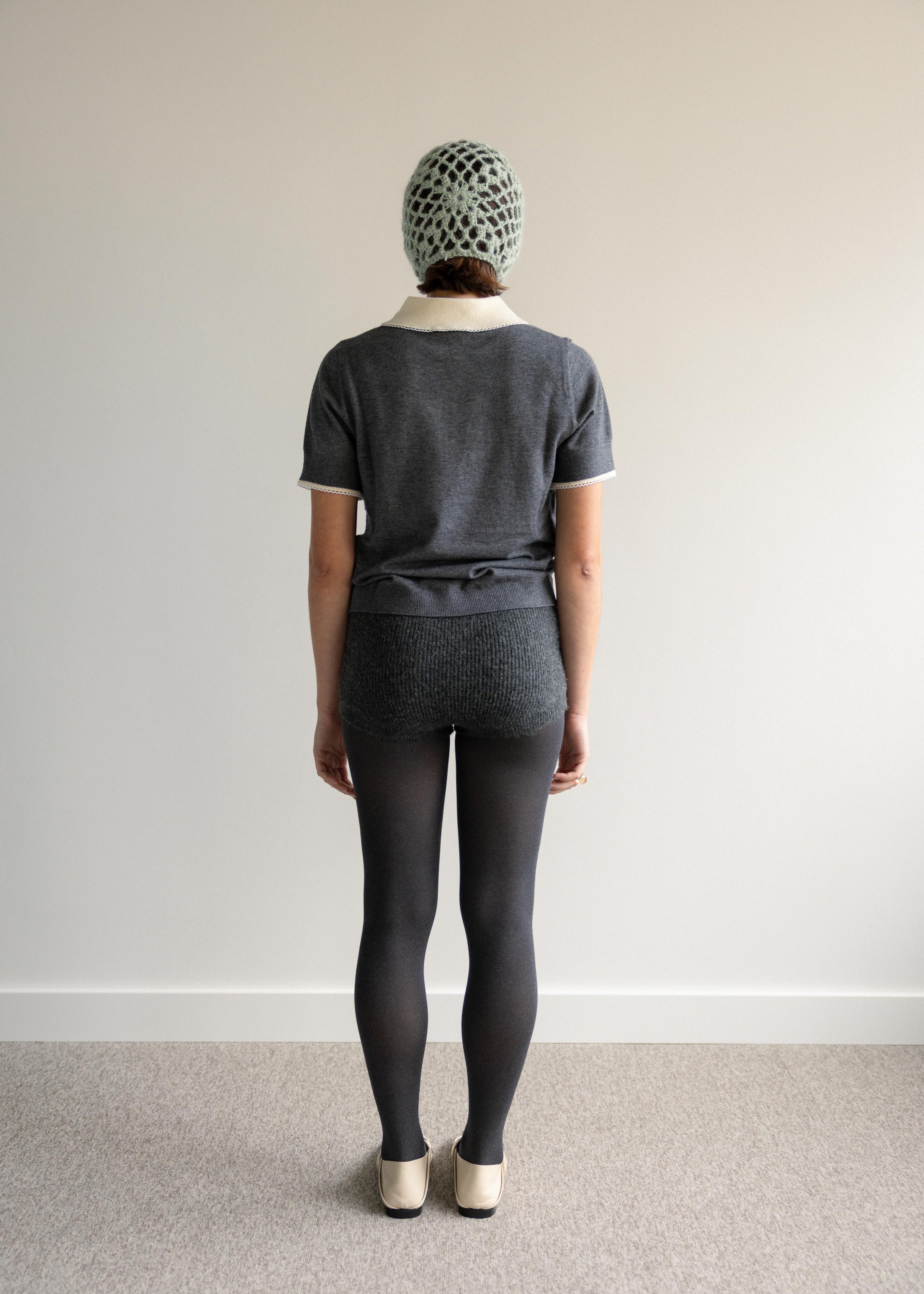 Balaclava de Crochet Verde Água