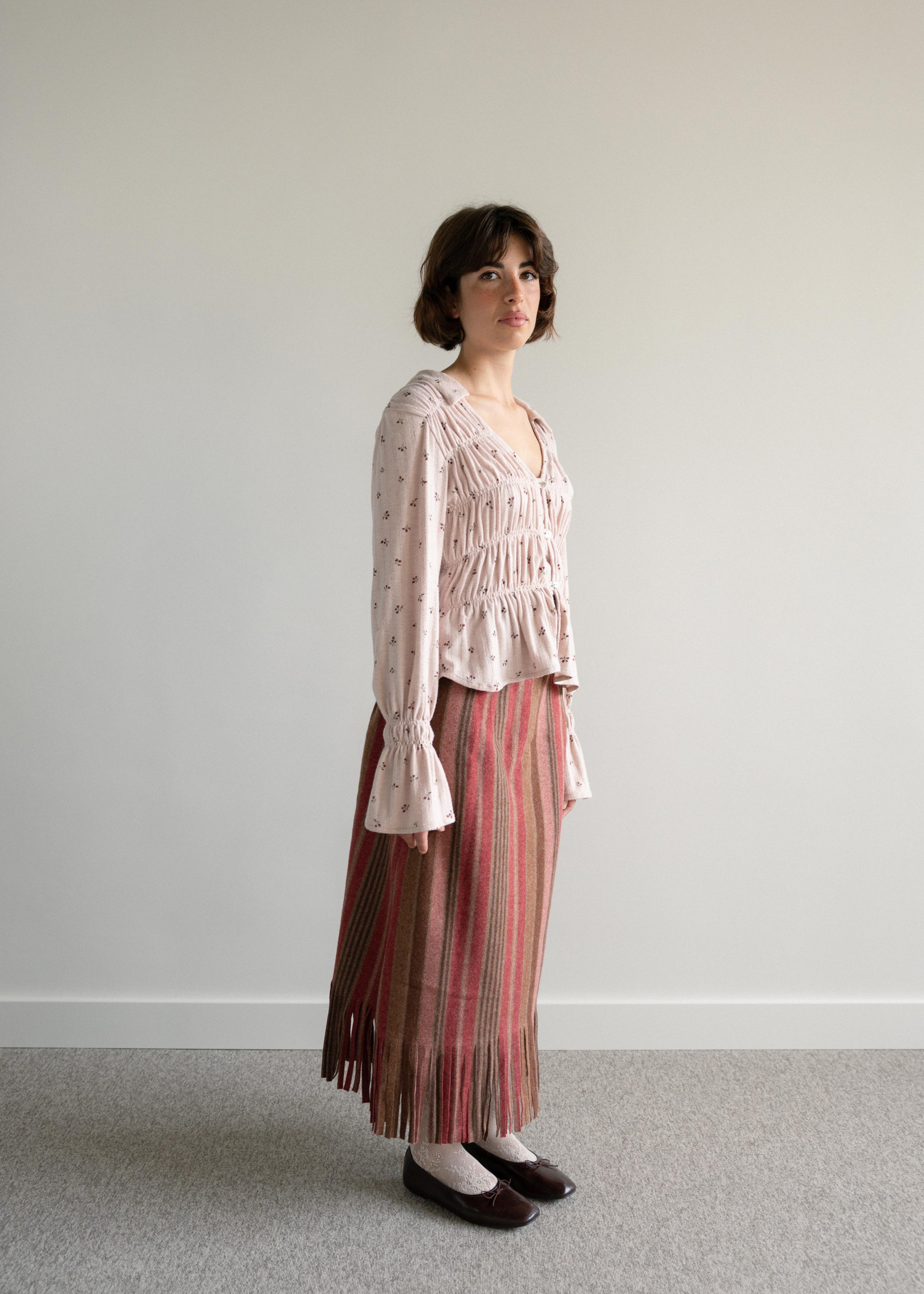 Saia Midi com Franjas Fazenda