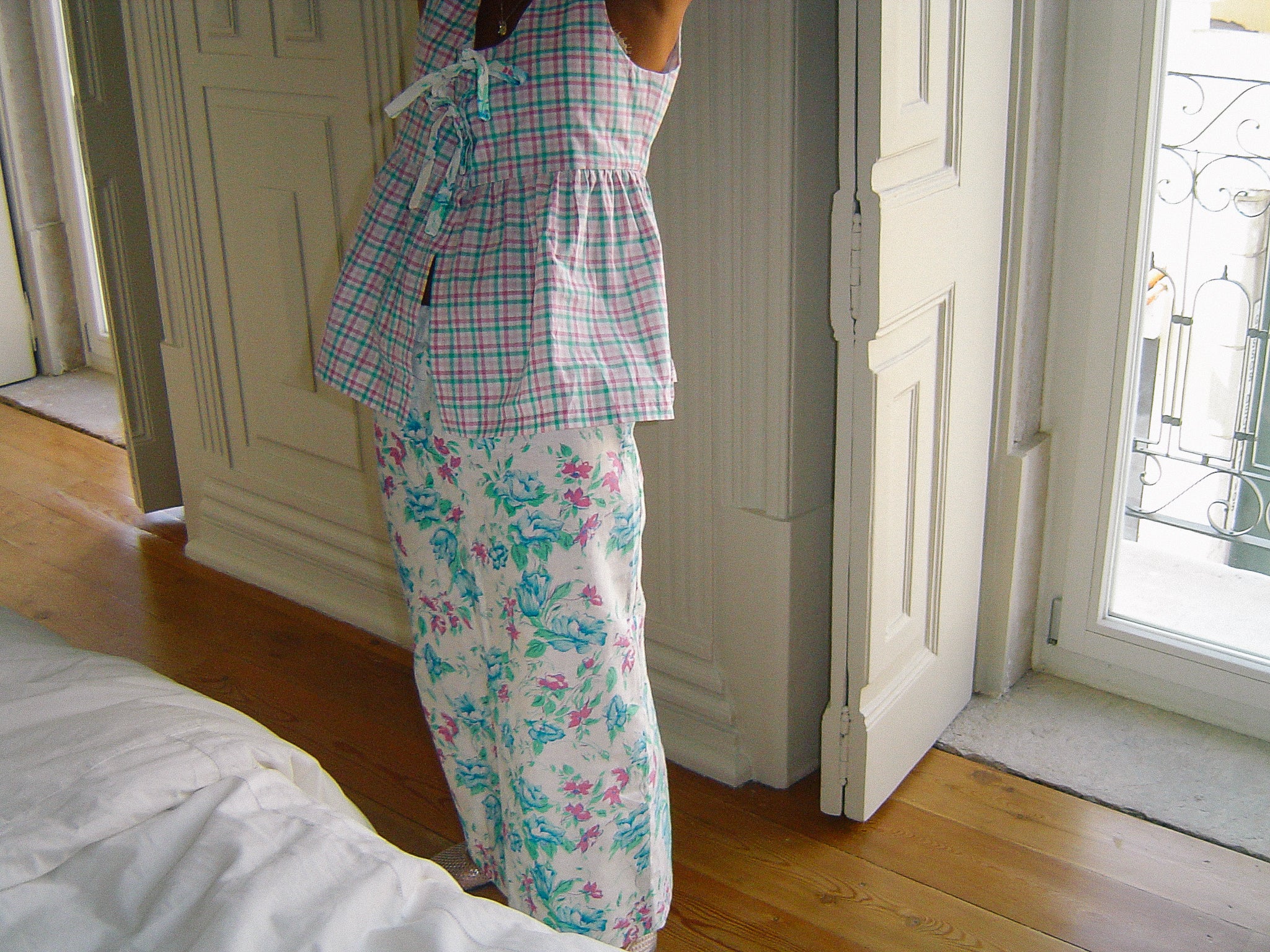 Saia Midi Elástico Flores