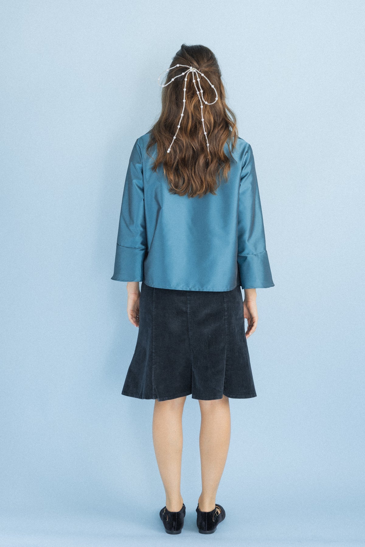 Camisa Tafetá Azul