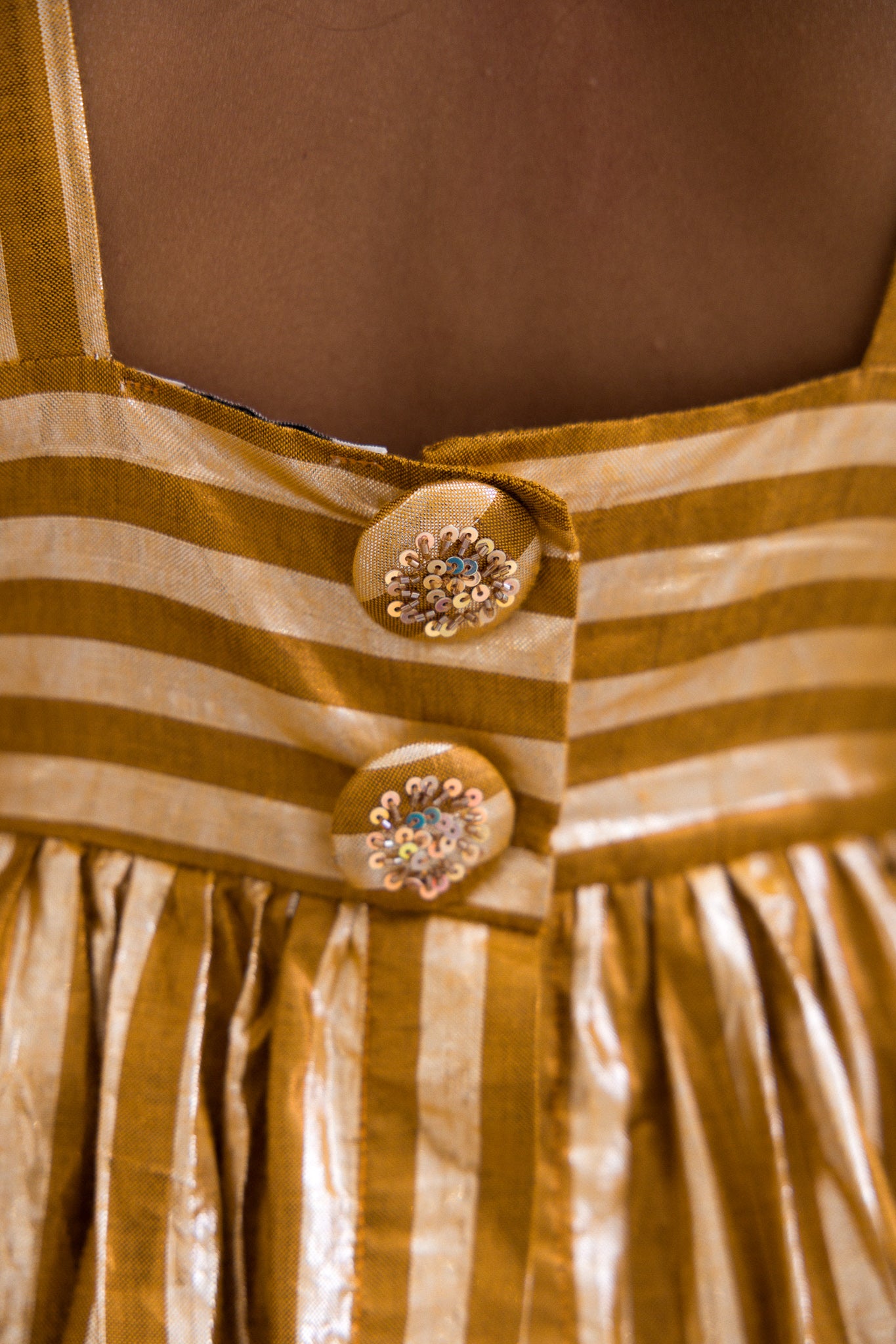 Embroidered Peplum Top Orange