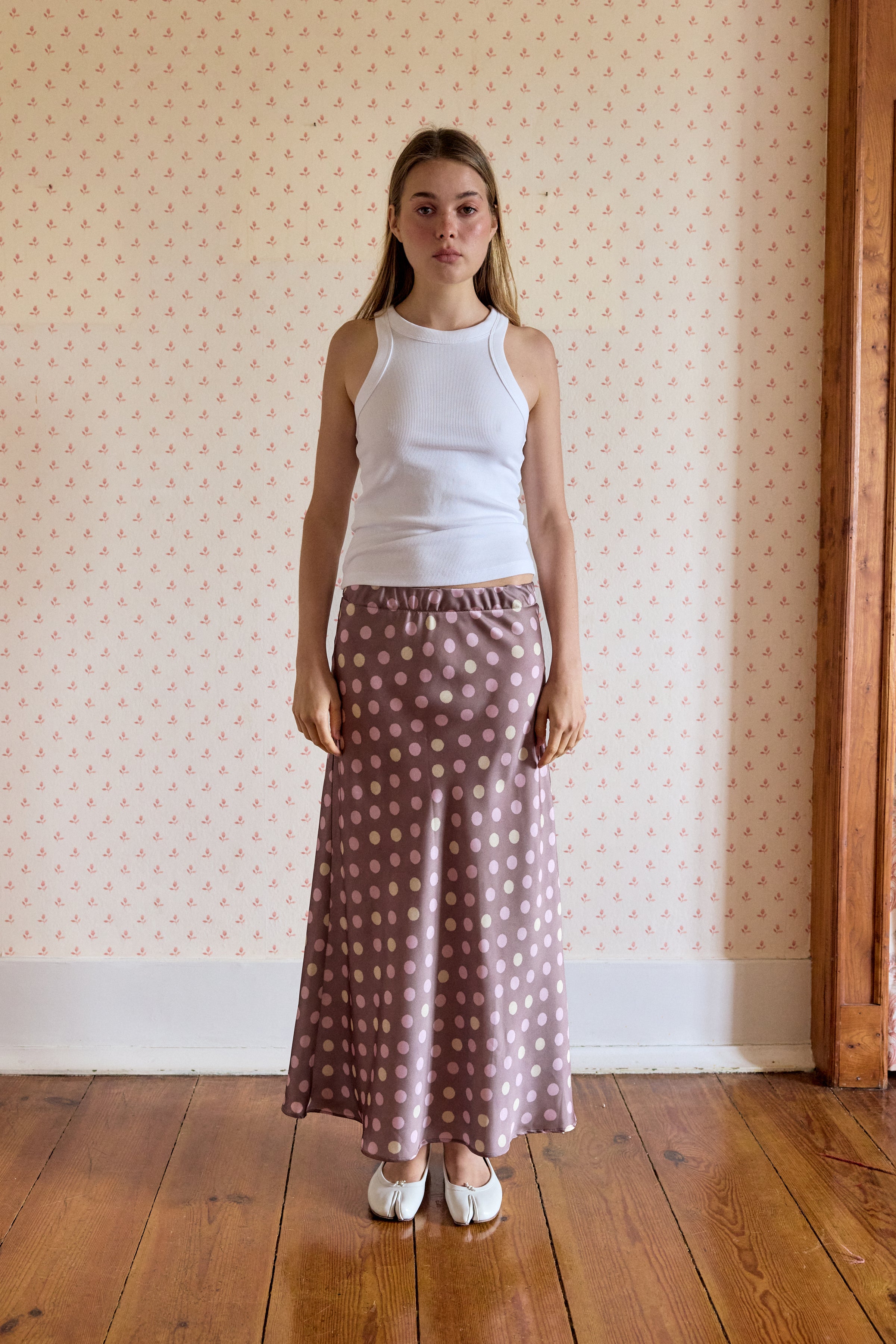Saia Evasé Polka Dots