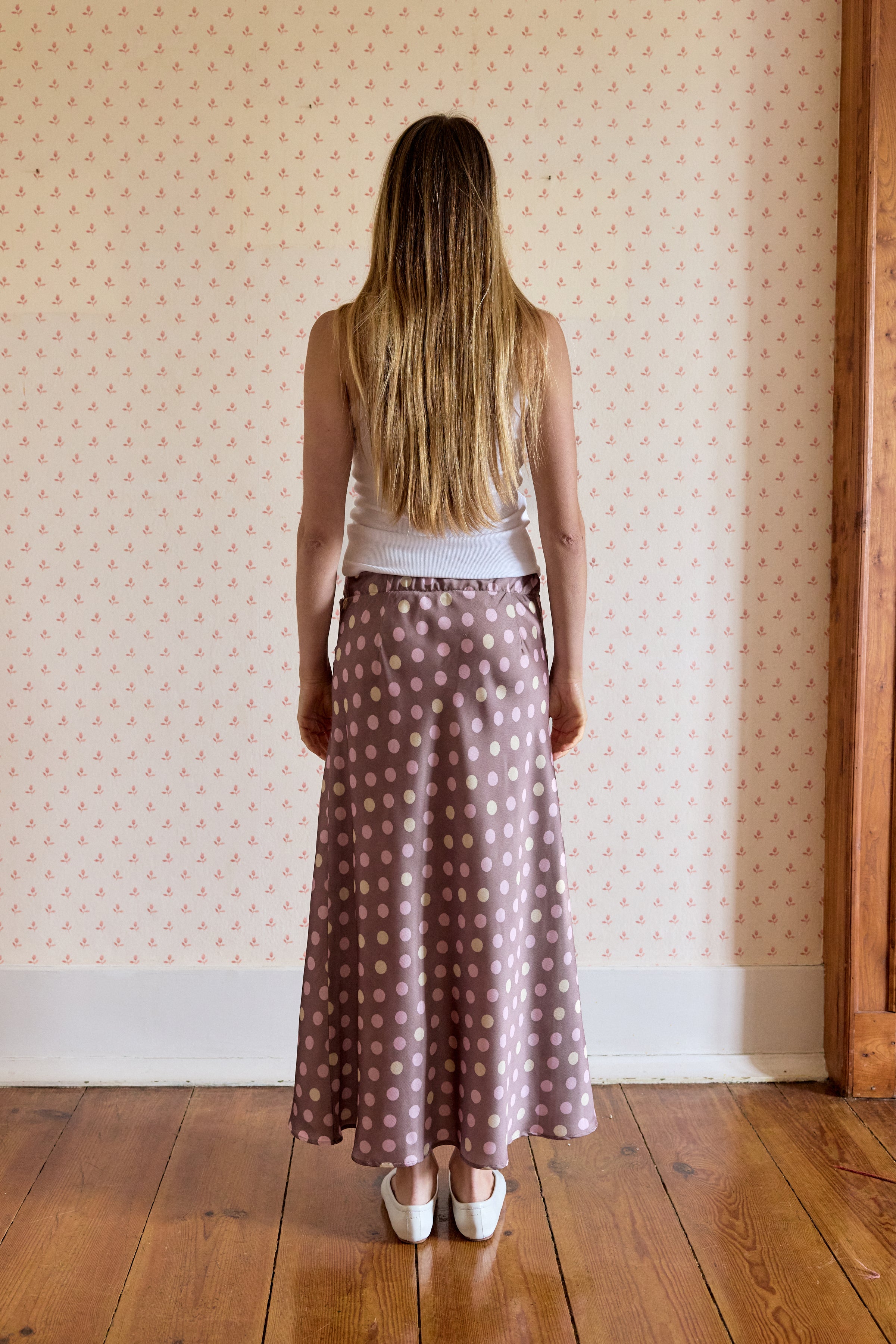 Saia Evasé Polka Dots