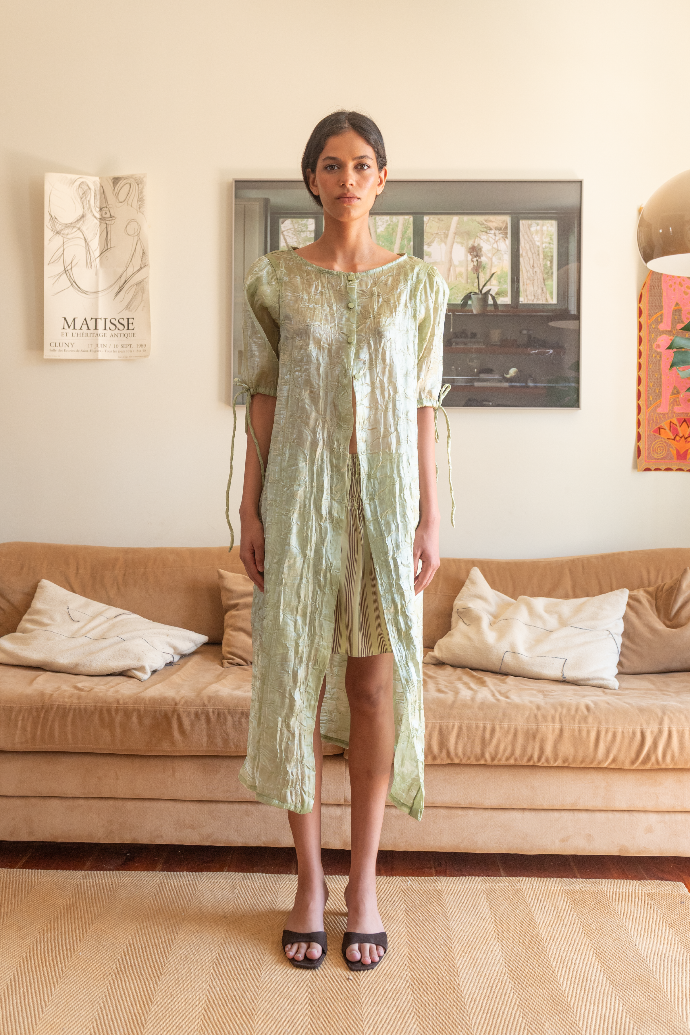 Quimono Organza Verde