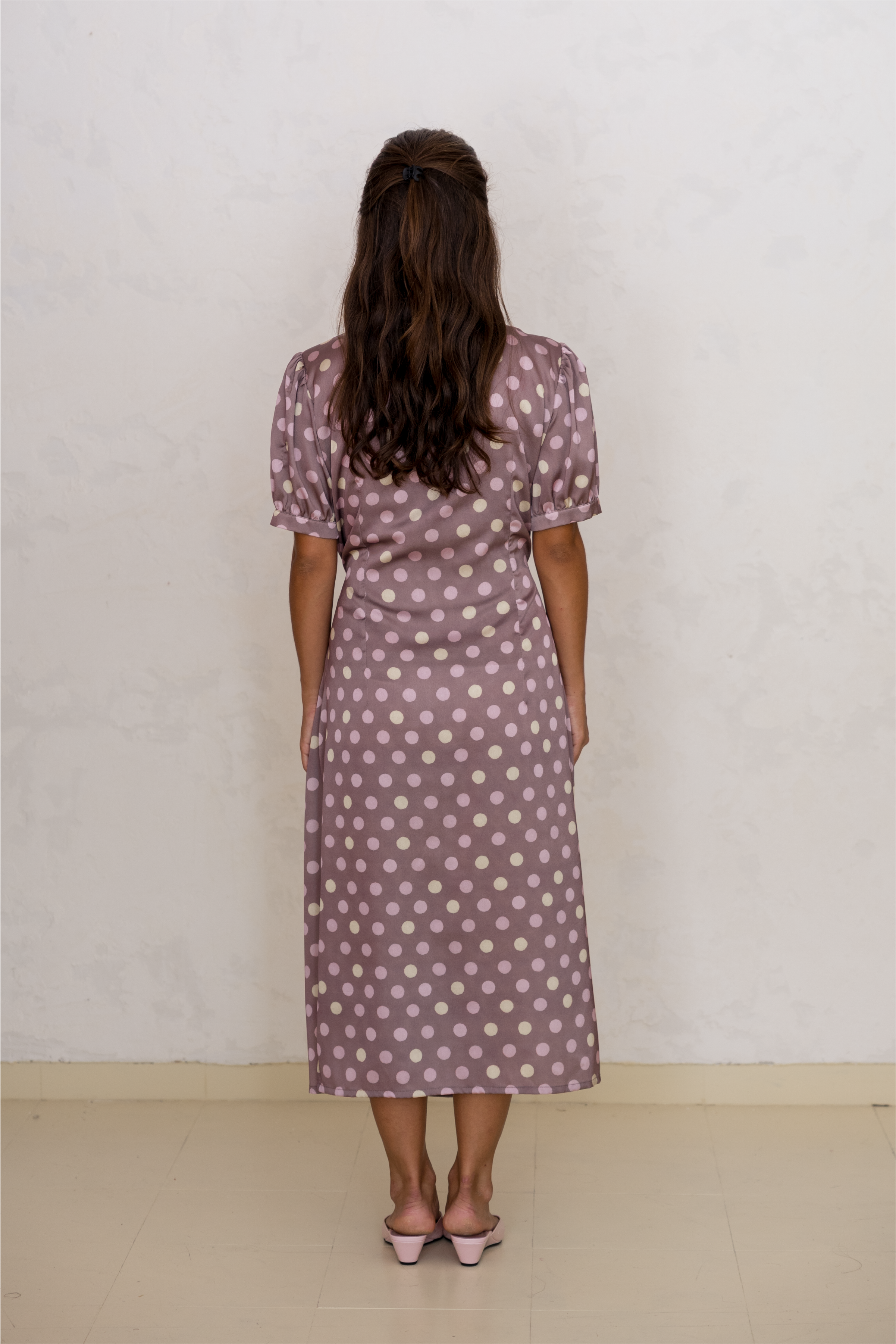 Vestido Cruzado Polka Dots