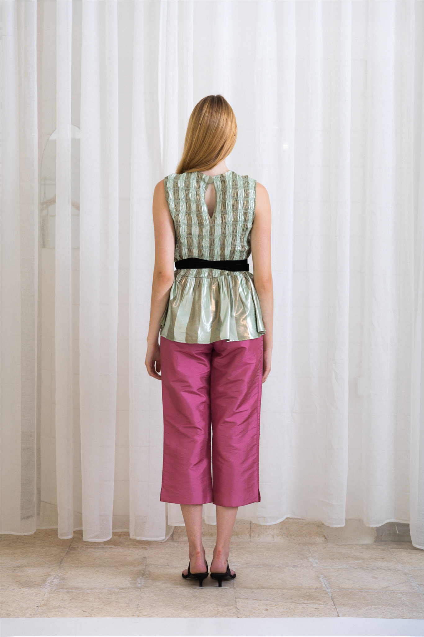 Top Smocks Verde e Castanho