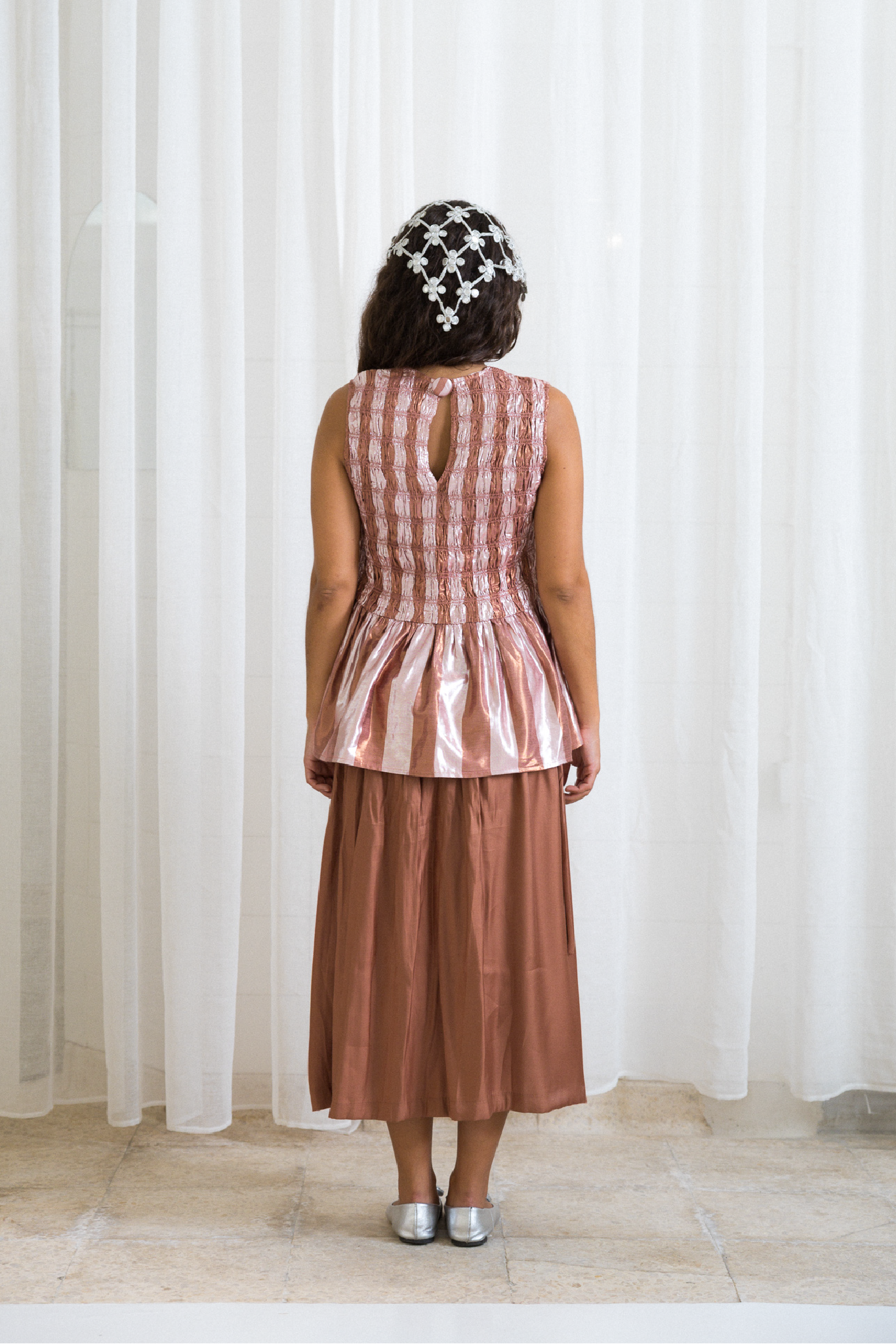 Smocks Top Dusty Pink