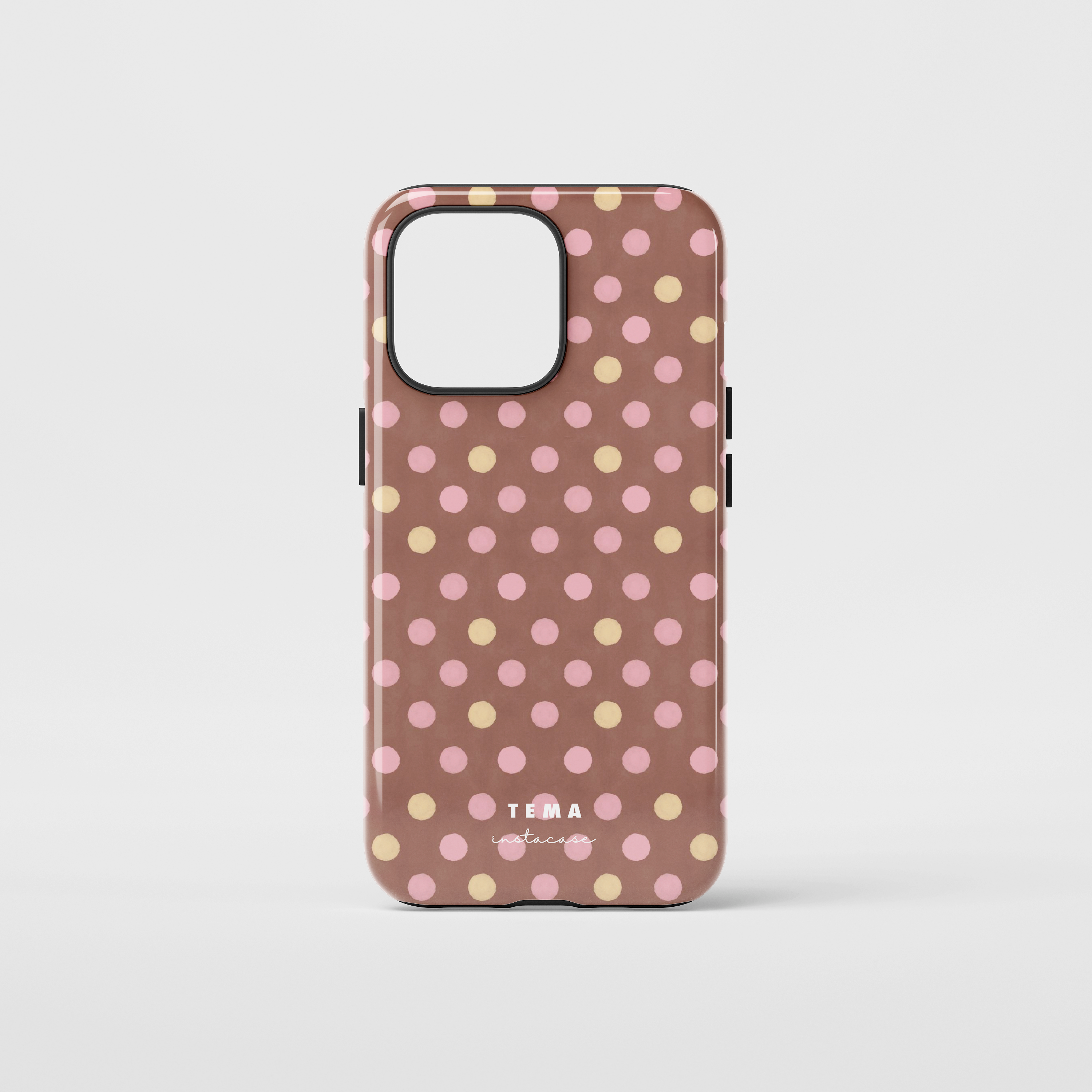 Capa InstaCase x Tema Polka Dots Castanho