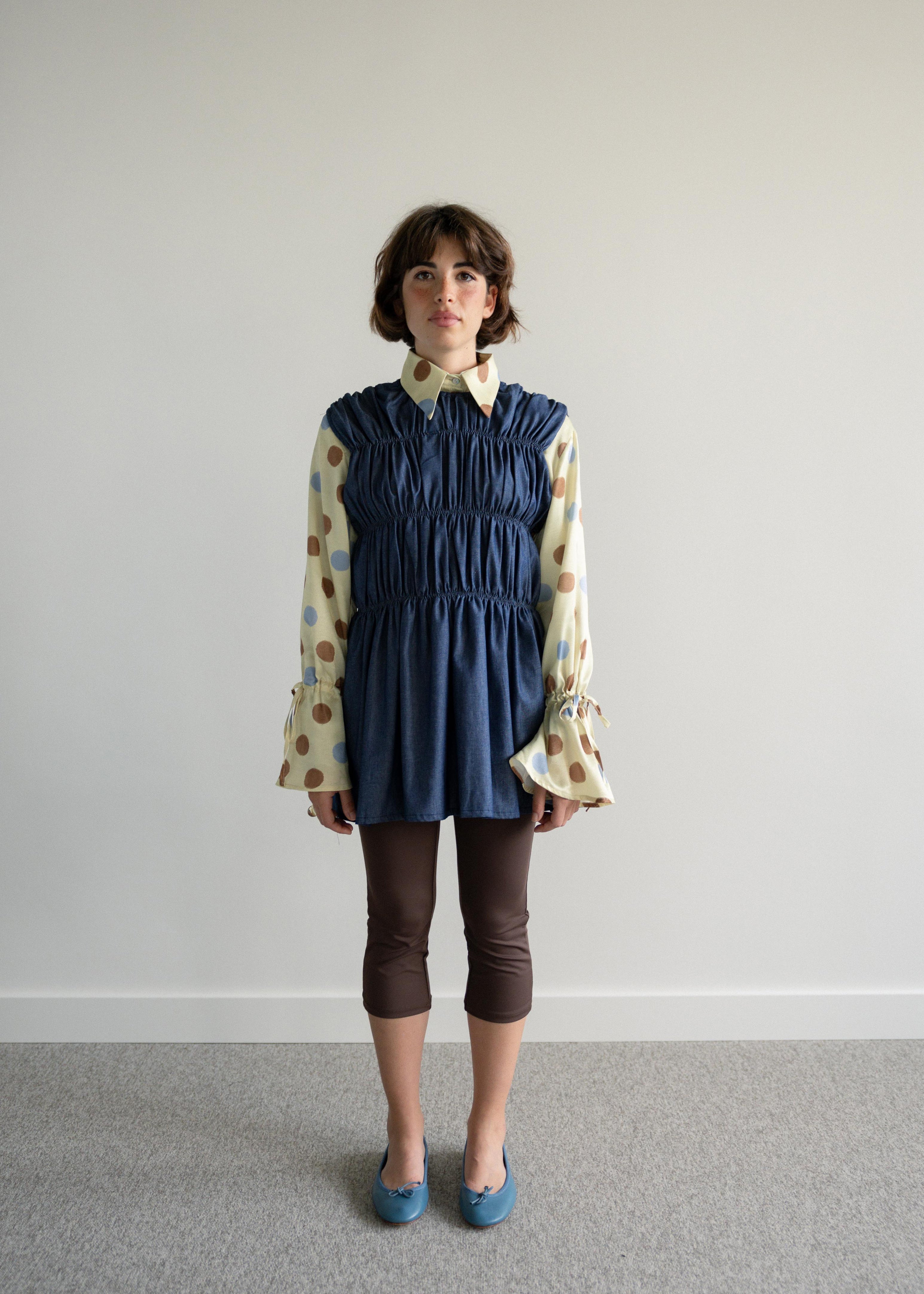 Colete Franzido Comprido Ganga