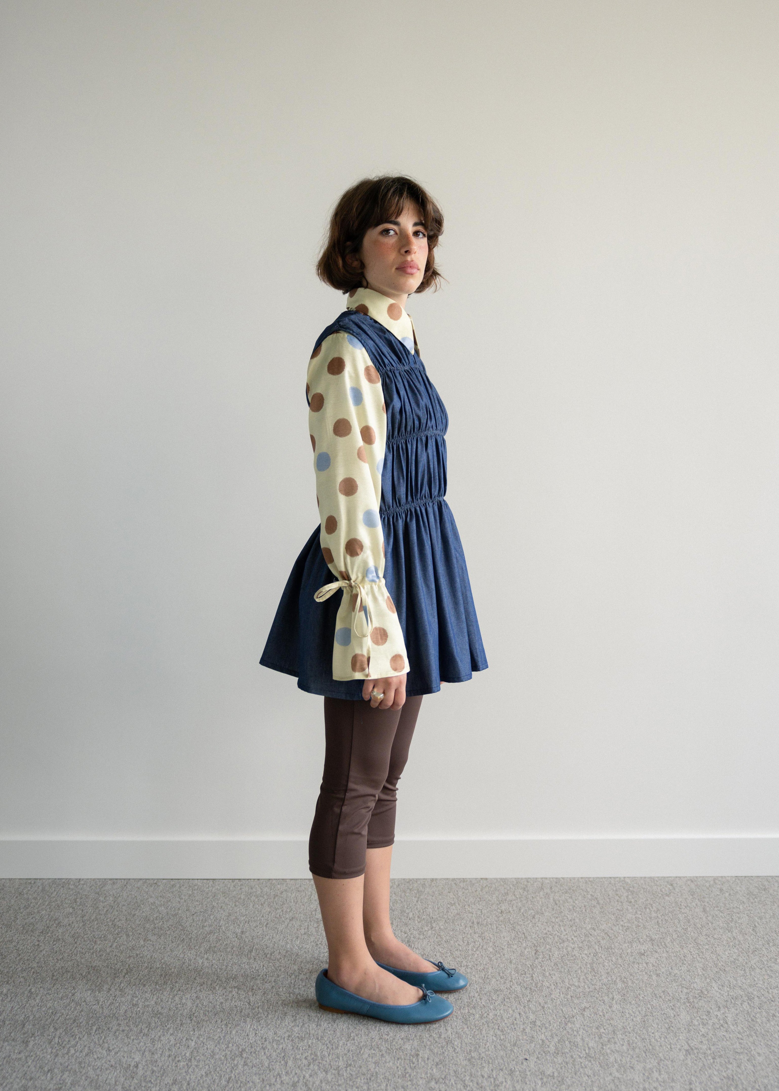 Colete Franzido Comprido Ganga