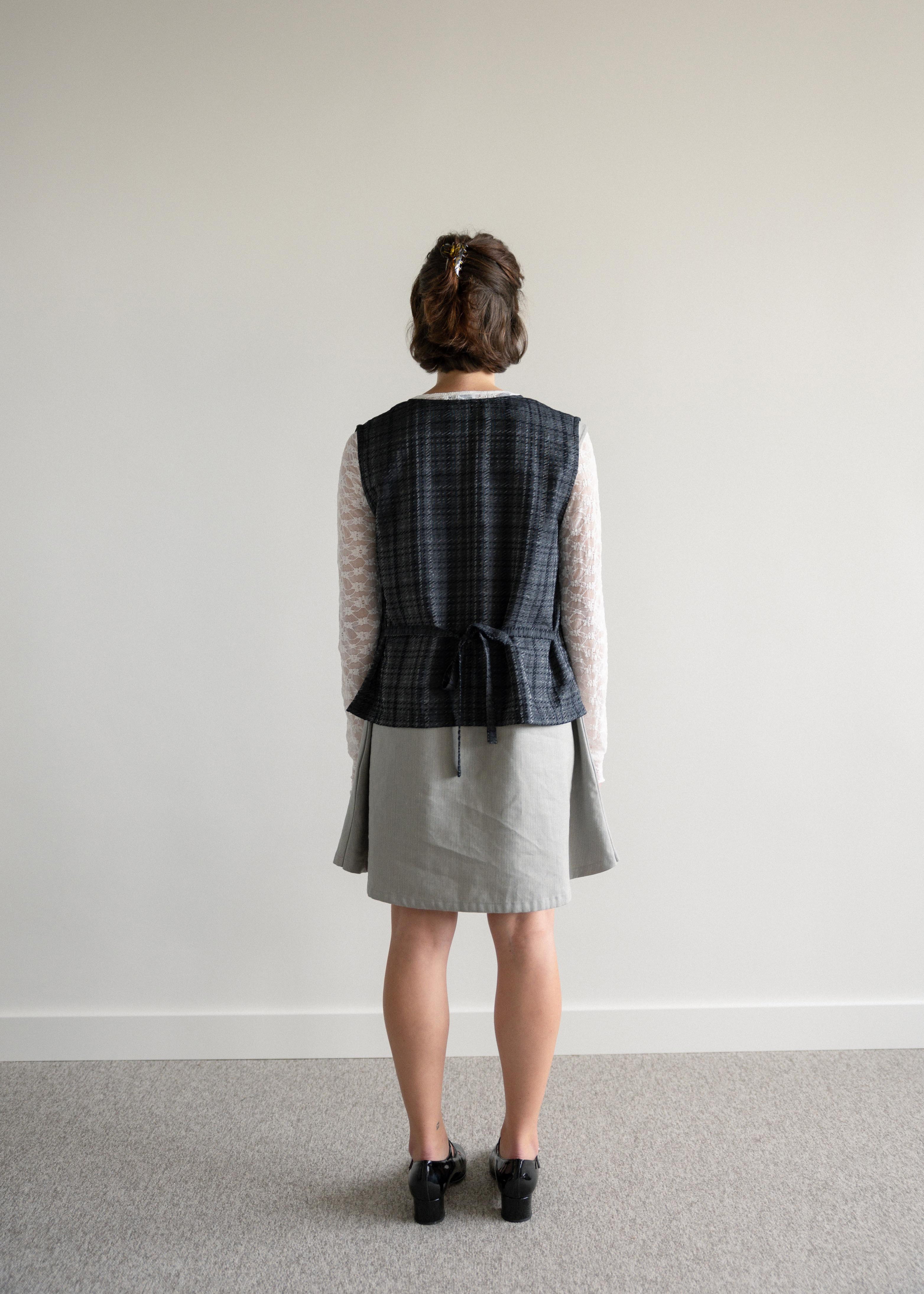 Colete com Atilhos Xadrez Brilhante