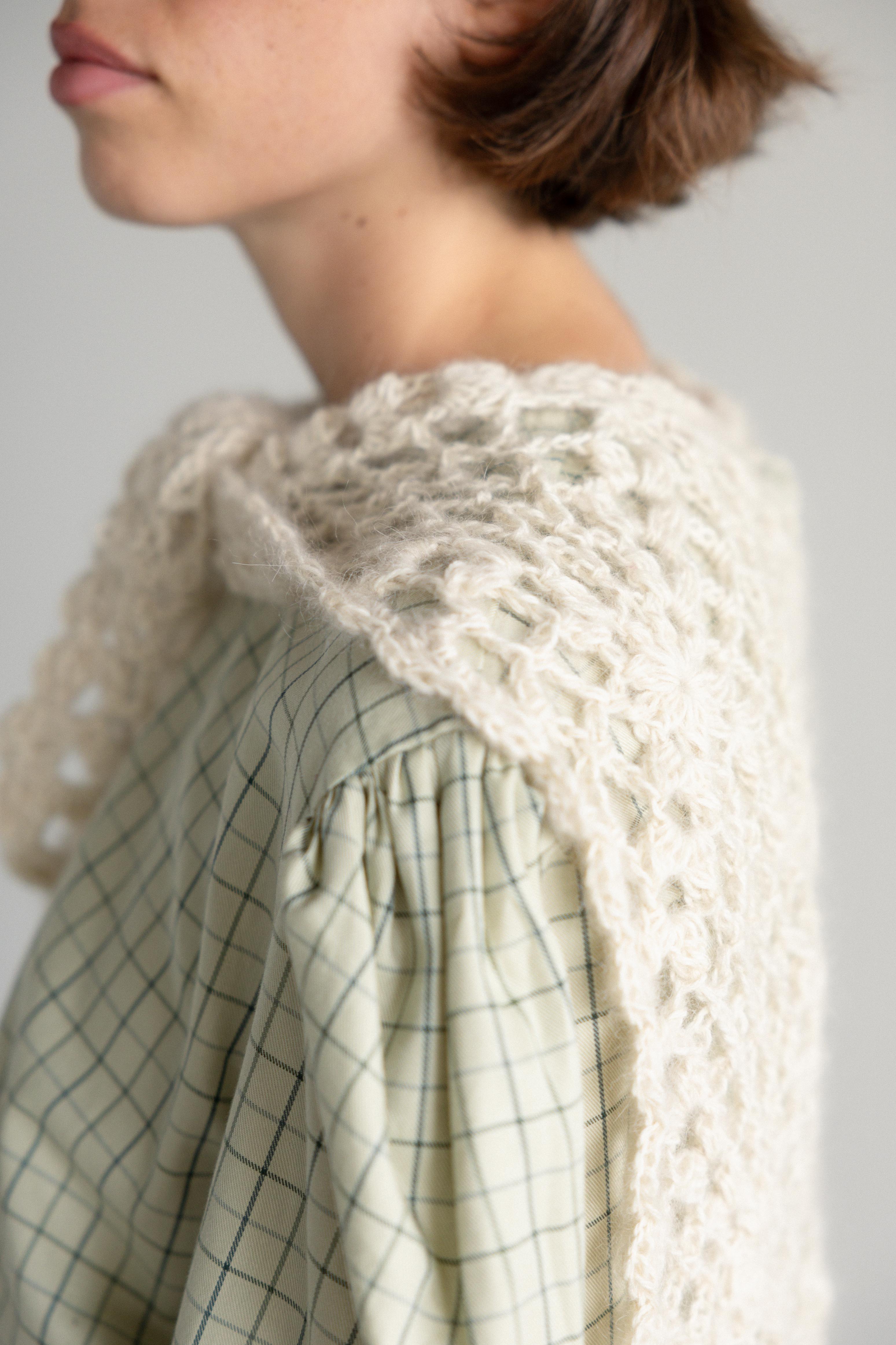 Crochet Collar Off-White