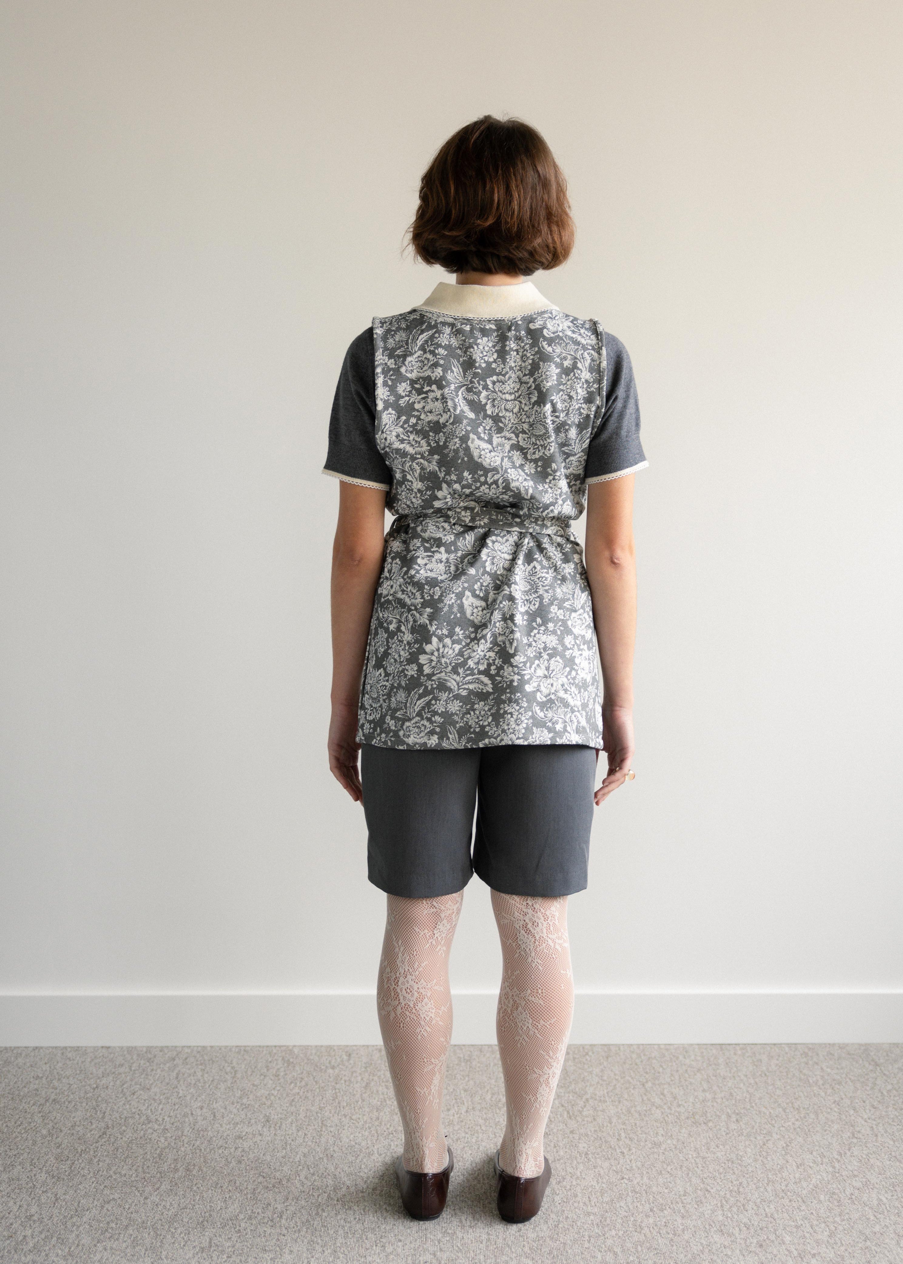 Colete com Cinto Floral