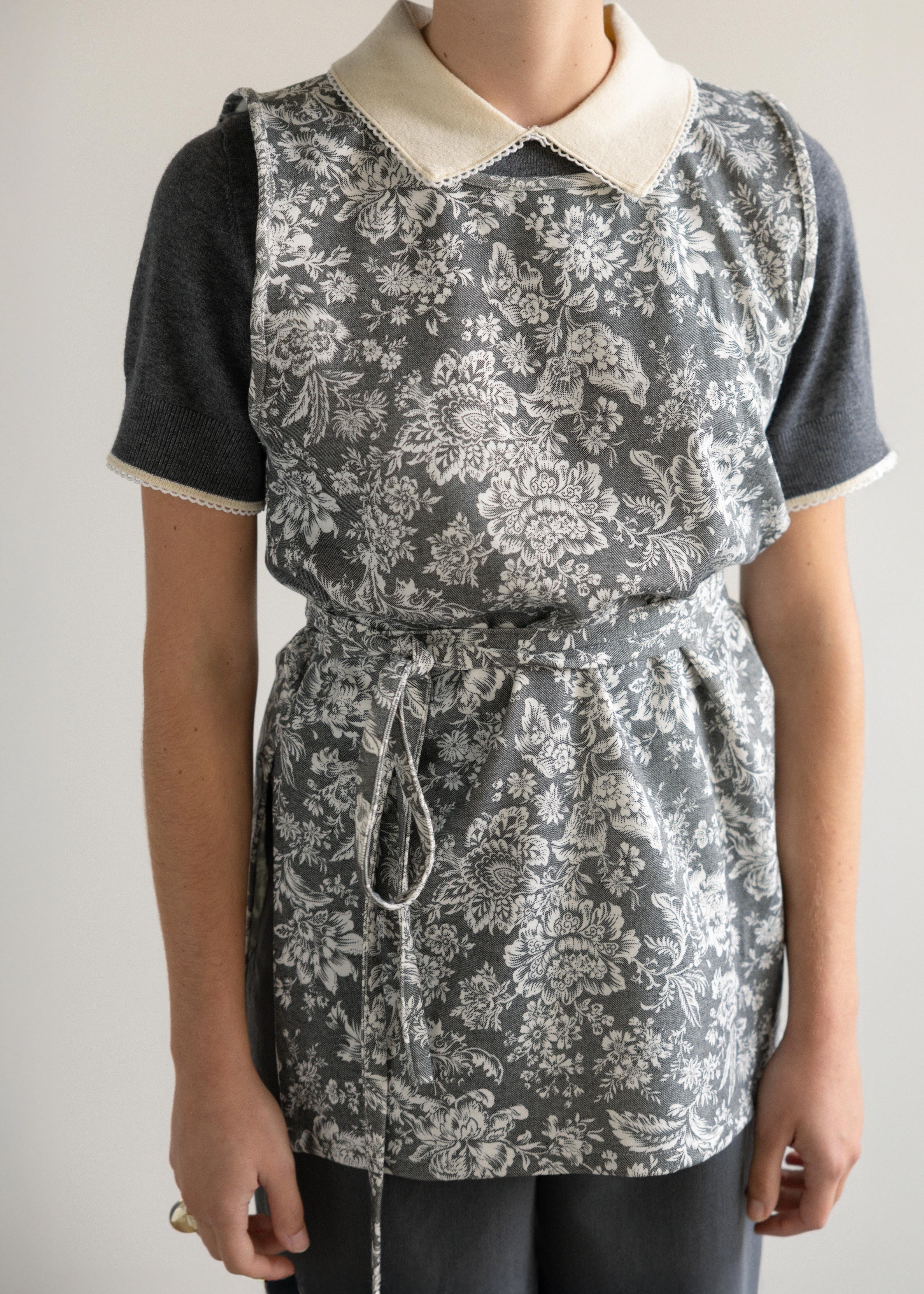 Colete com Cinto Floral