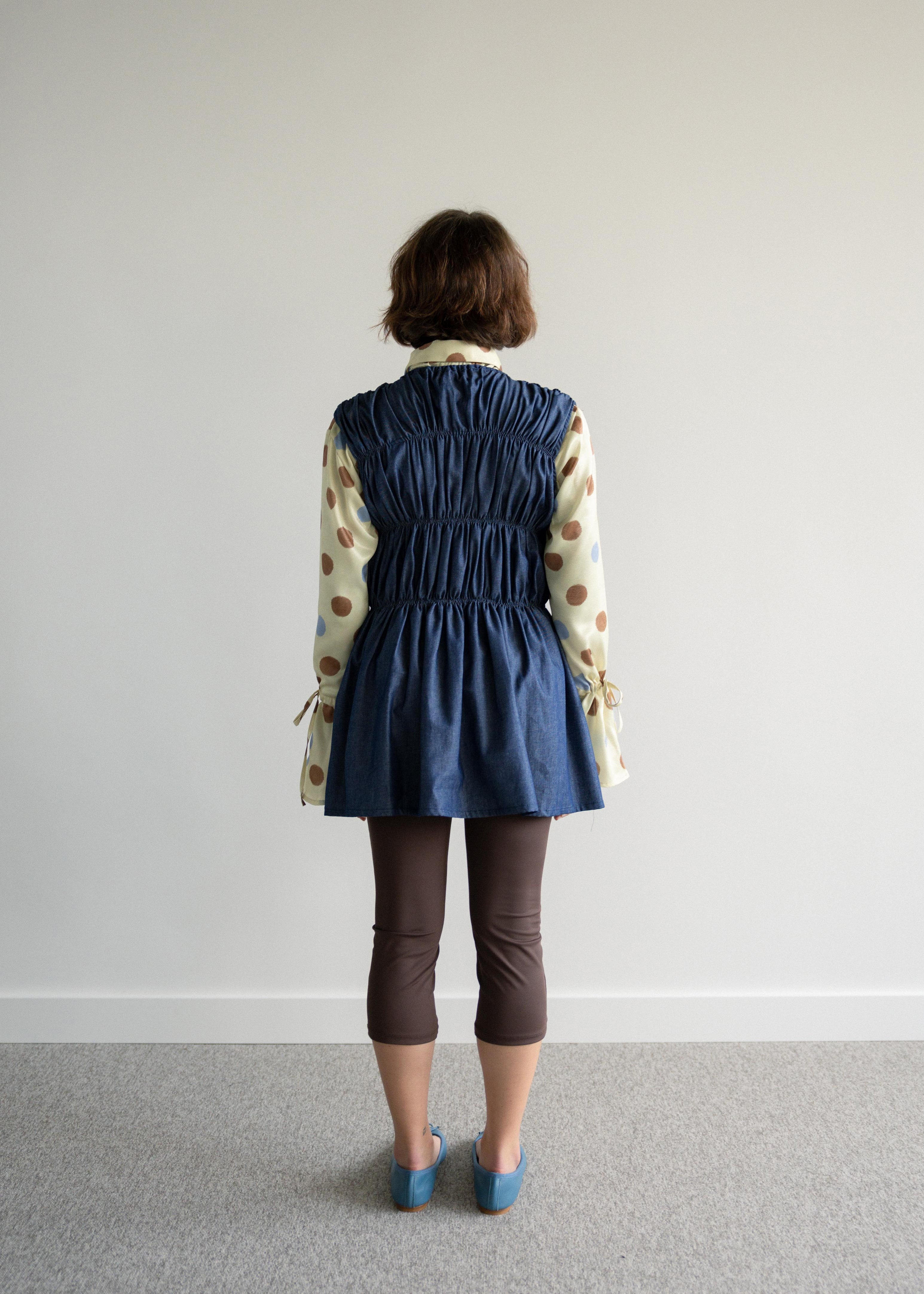 Colete Franzido Comprido Ganga