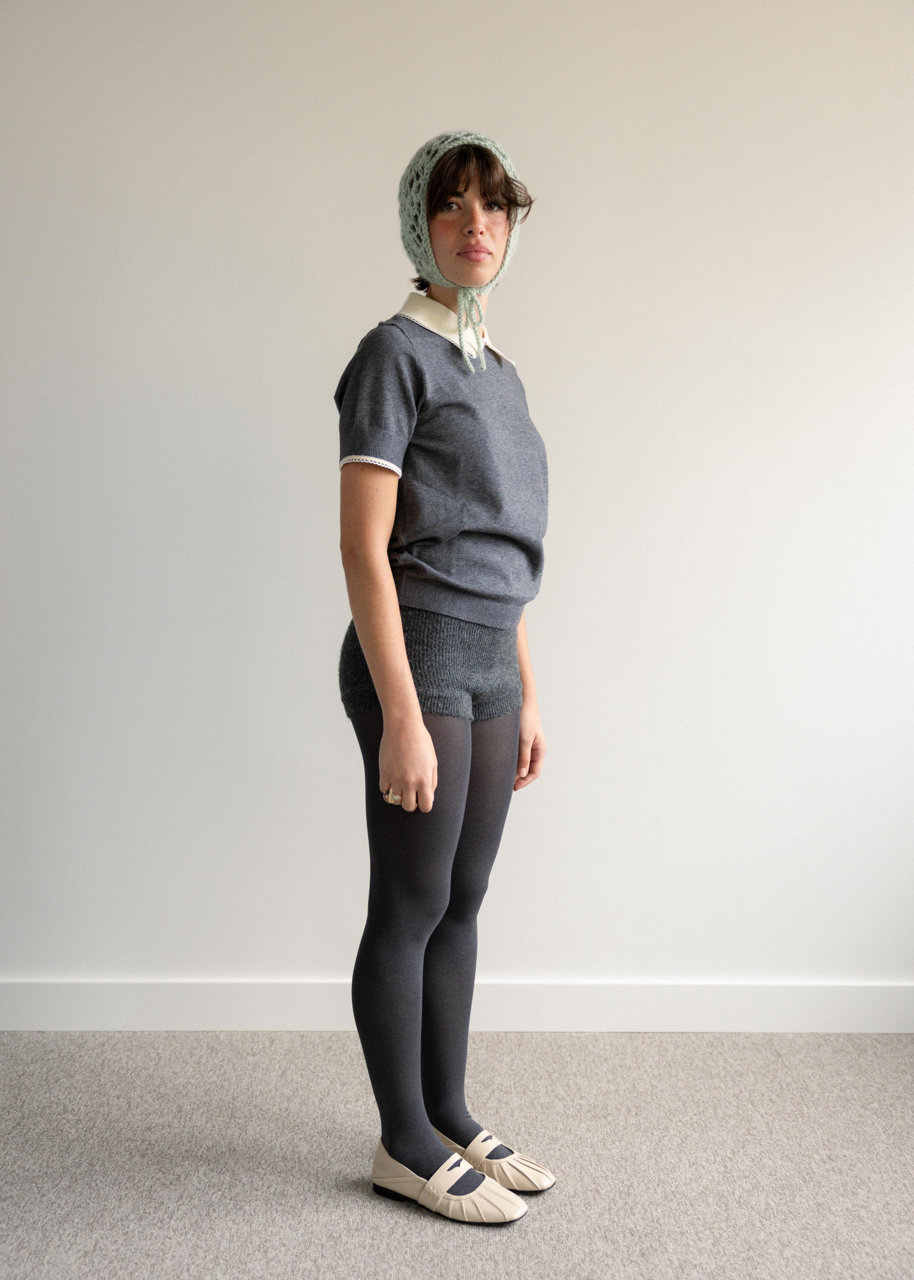 Balaclava de Crochet Verde Água