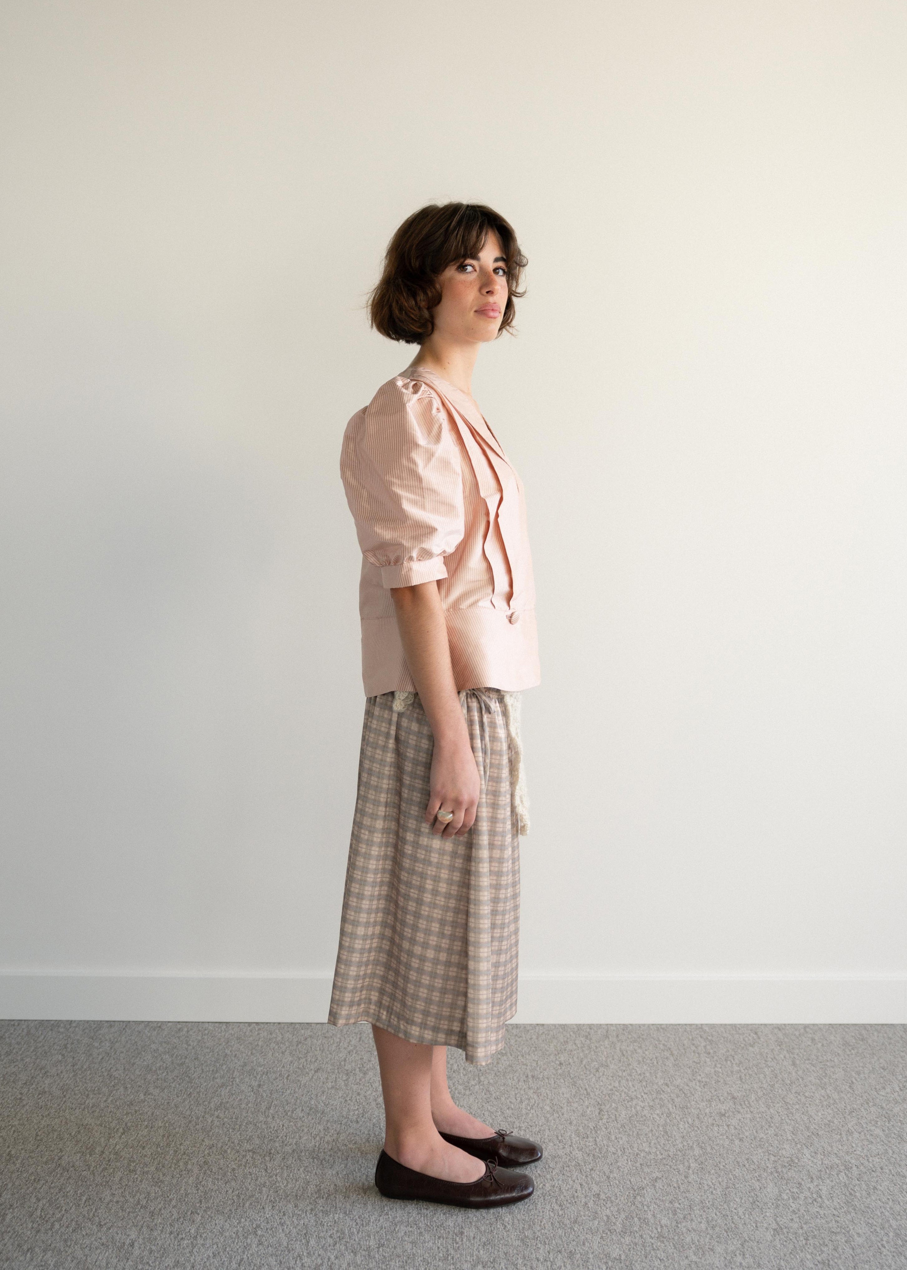 Camisa Cruzada Seda Riscas