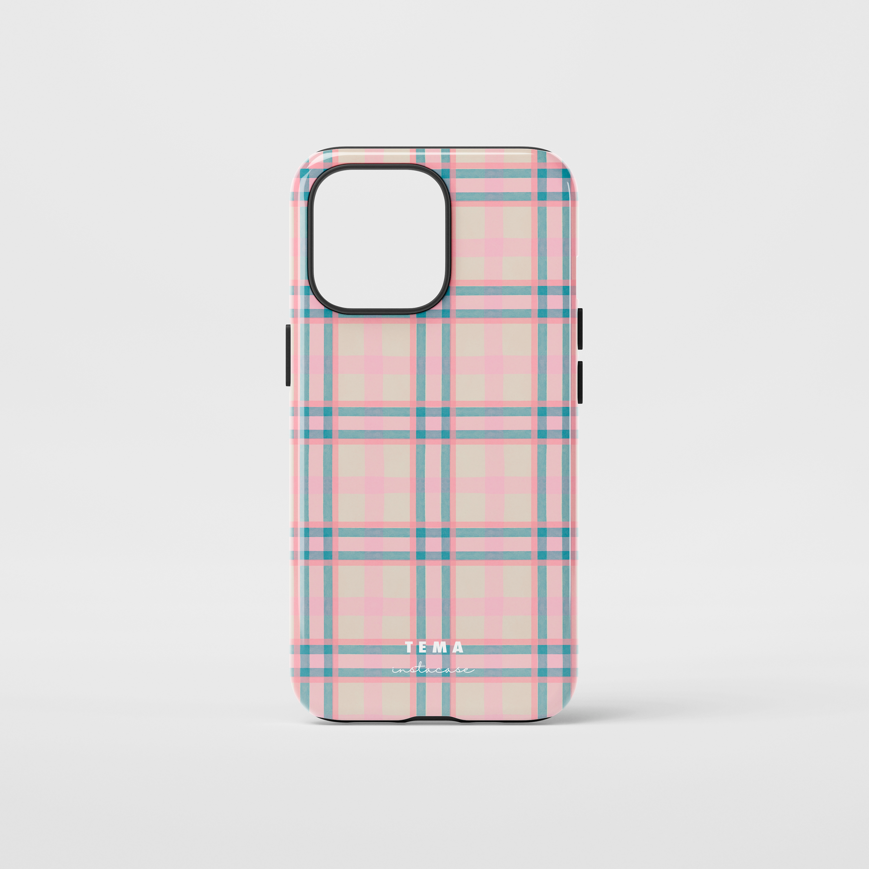 Capa InstaCase x Tema Xadrez Rosa e Azul